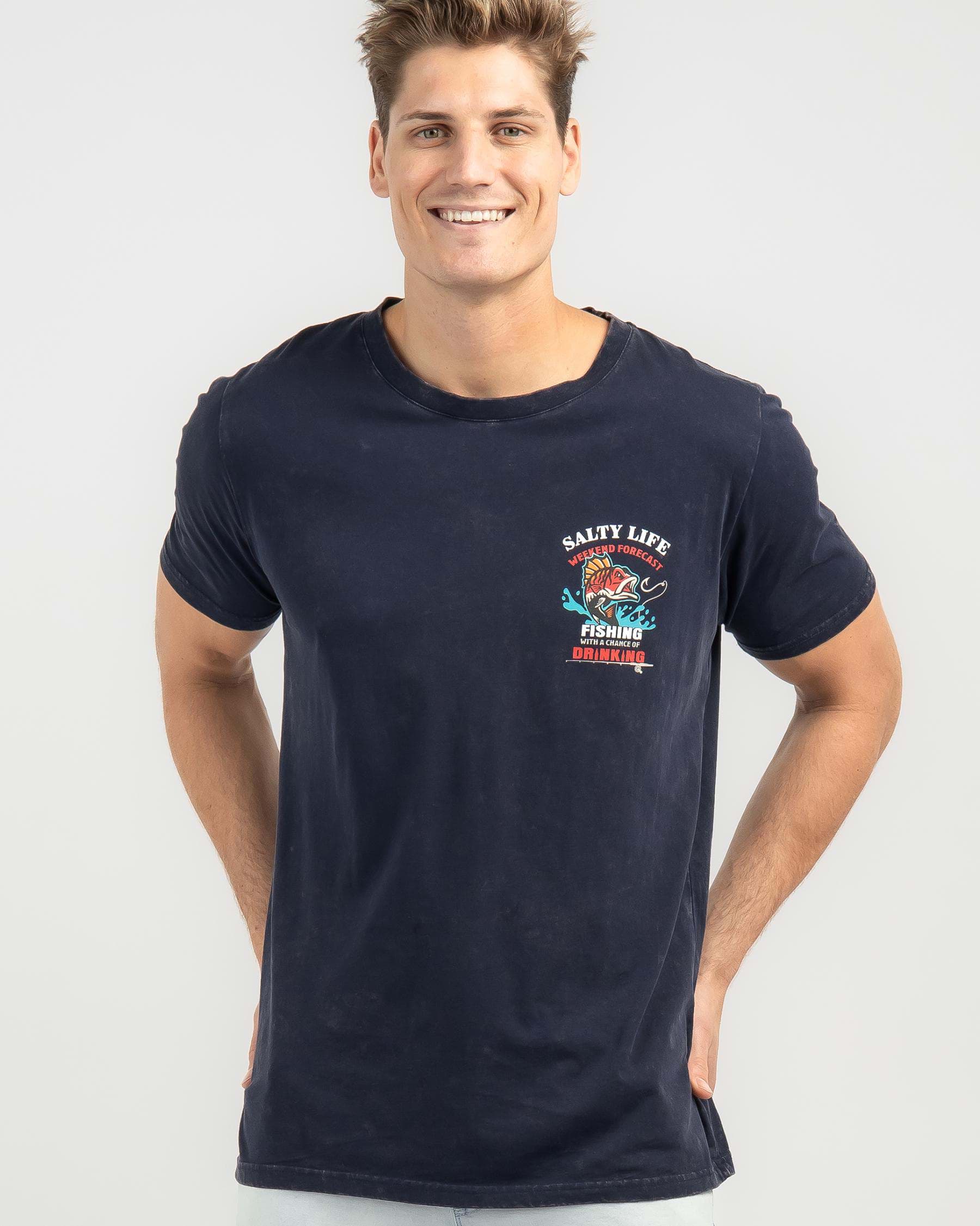 Shop Salty Life Predict T-Shirt In Navy Acid - Fast Shipping & Easy ...