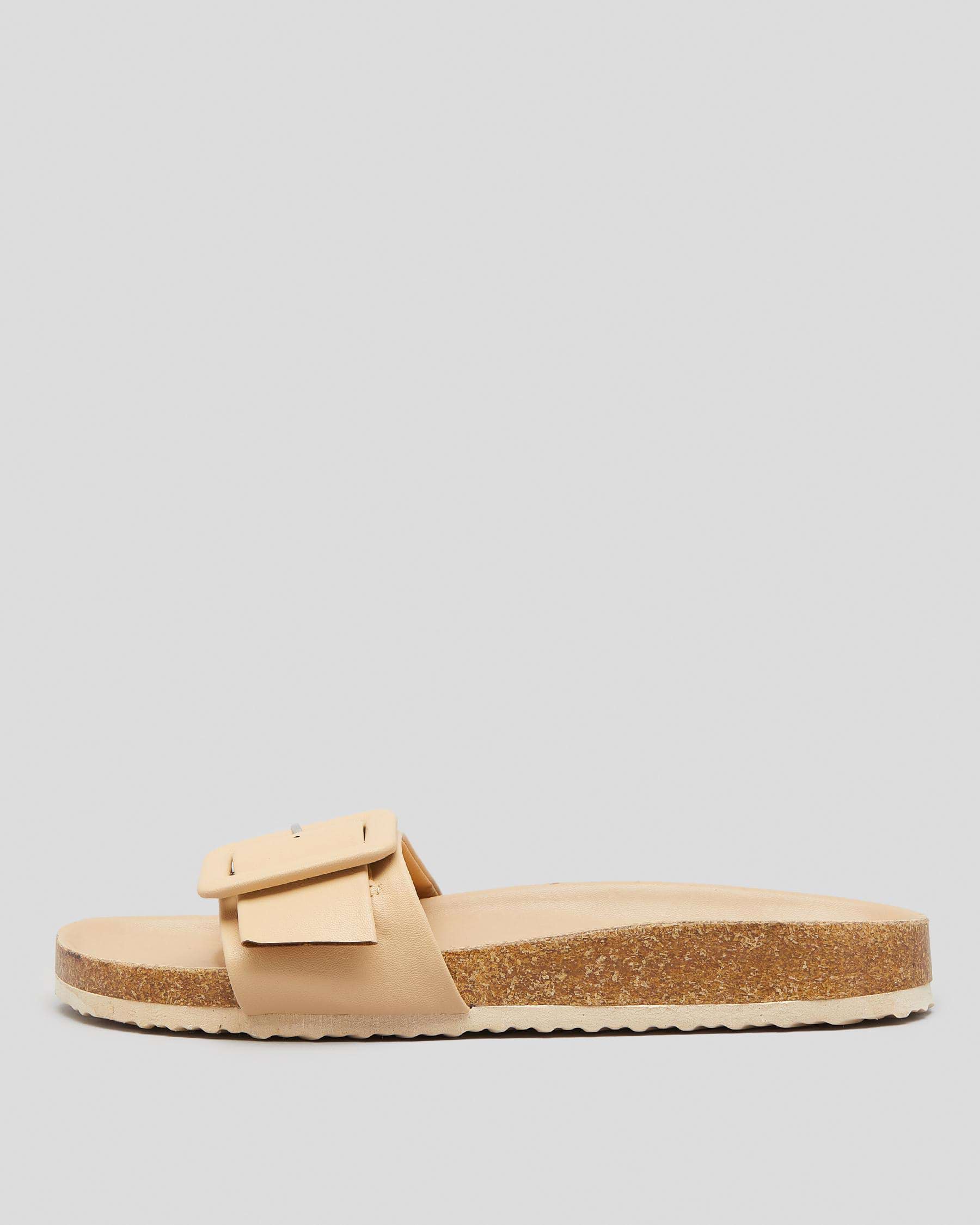 Shop Ava And Ever Tillie Slide Sandals In Almond - Fast Shipping & Easy ...