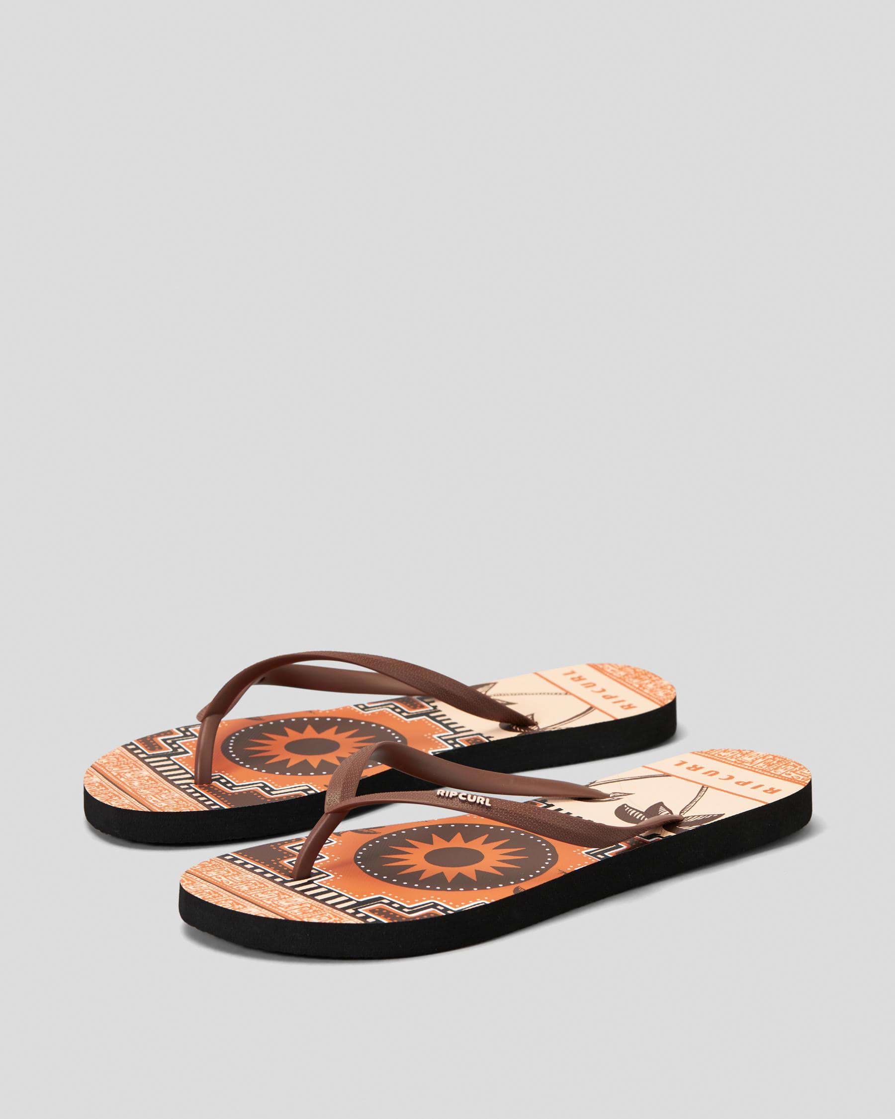Rip Curl Mixed Bloom Thongs In Brown - Fast Shipping & Easy Returns ...