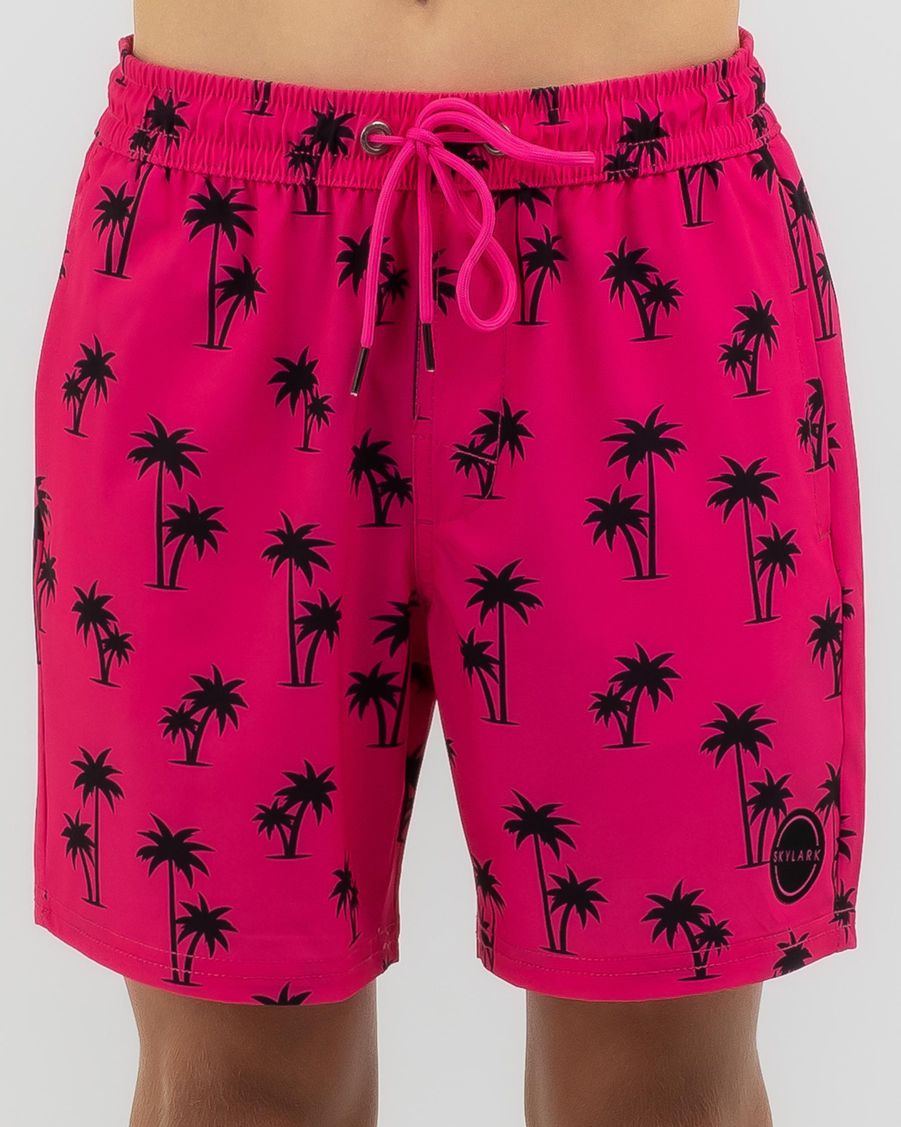 Skylark Boys' Tropicana Mully Shorts In Pink/black - Fast Shipping ...