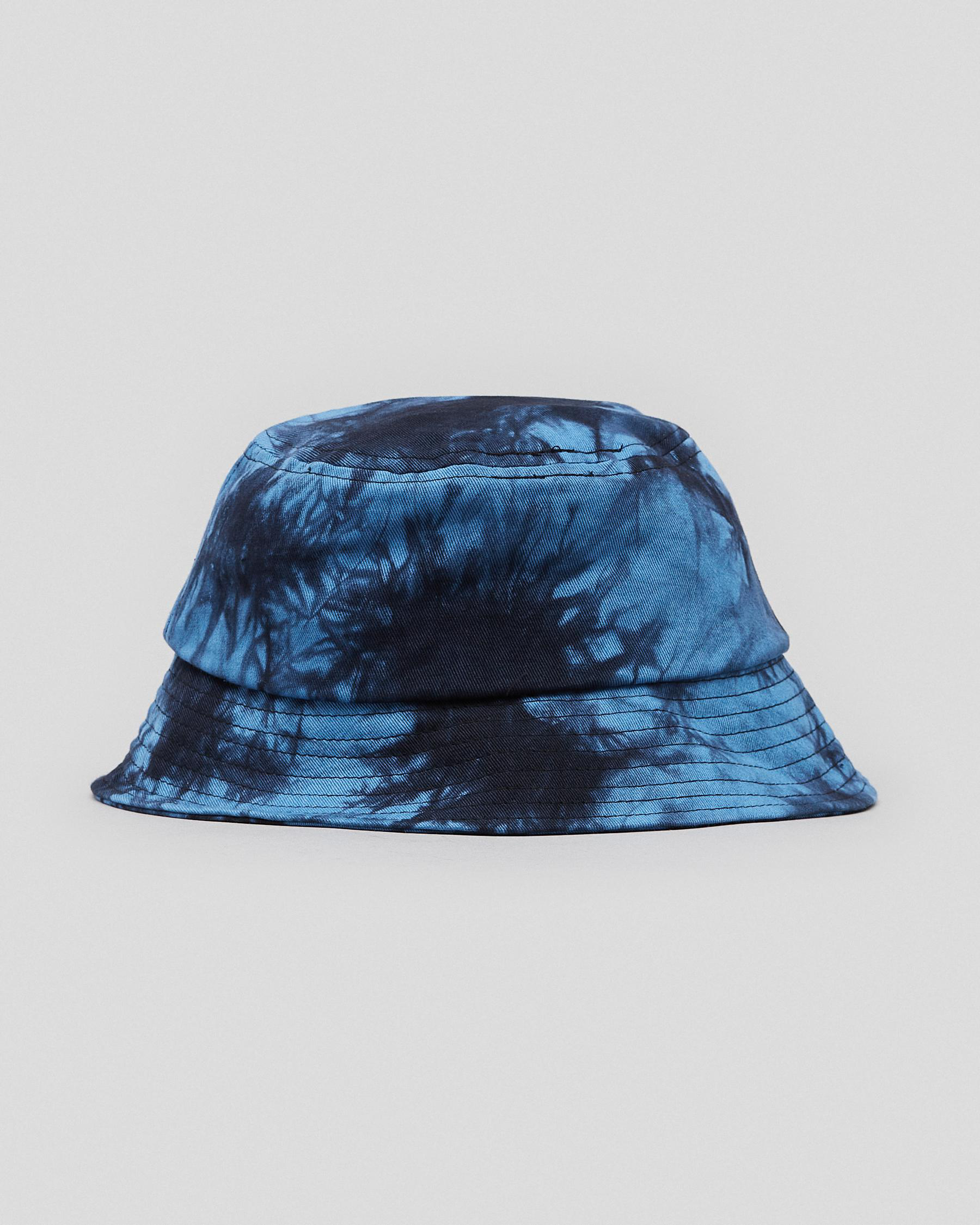 Shop Santa Cruz Dot Youth Bucket Hat In Navy Tie Dye Fast Shipping