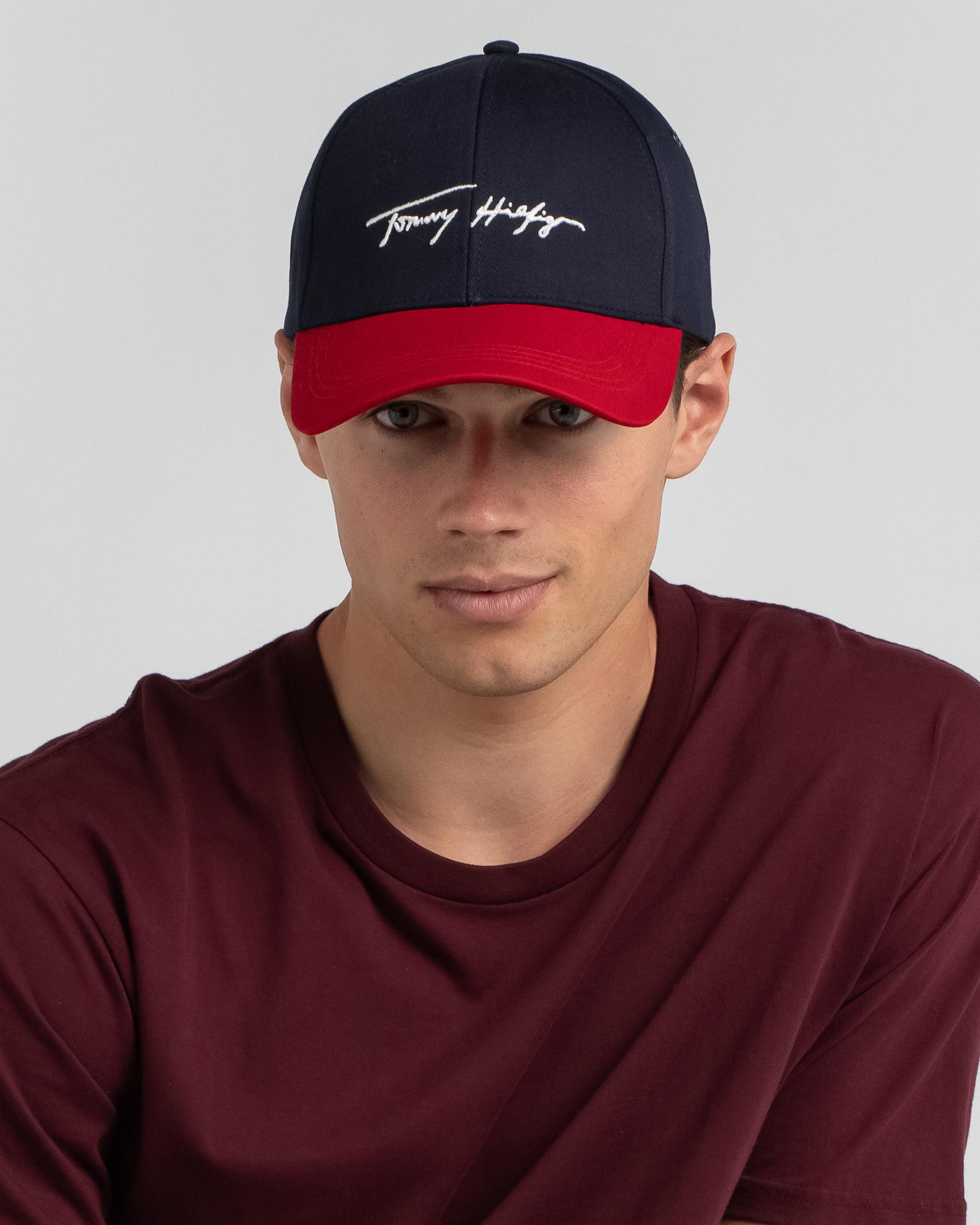 Shop Tommy Hilfiger The Signature Cap In Desert Sky - Fast Shipping ...