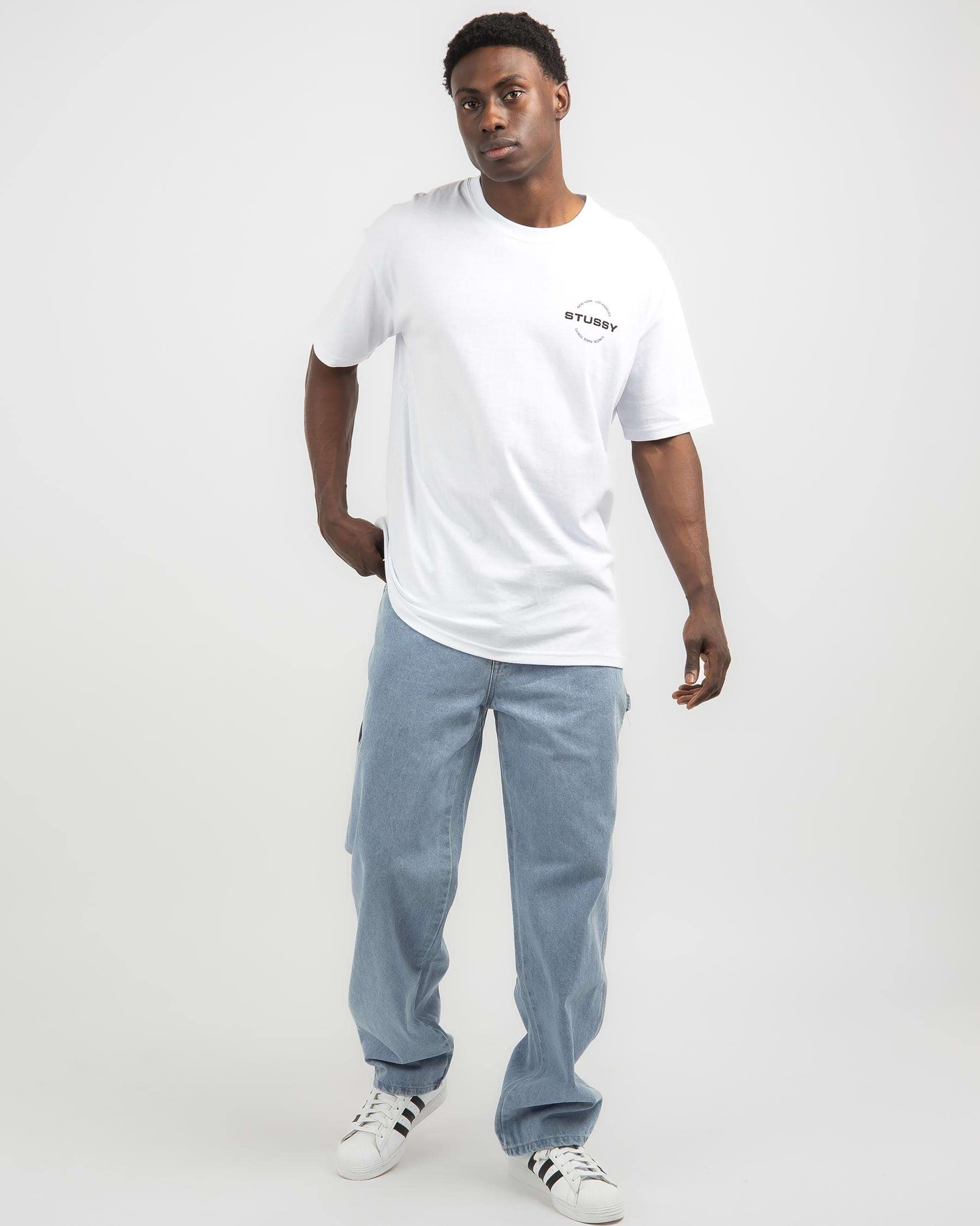 Shop Stussy City Circle T-Shirt In White - Fast Shipping & Easy Returns ...