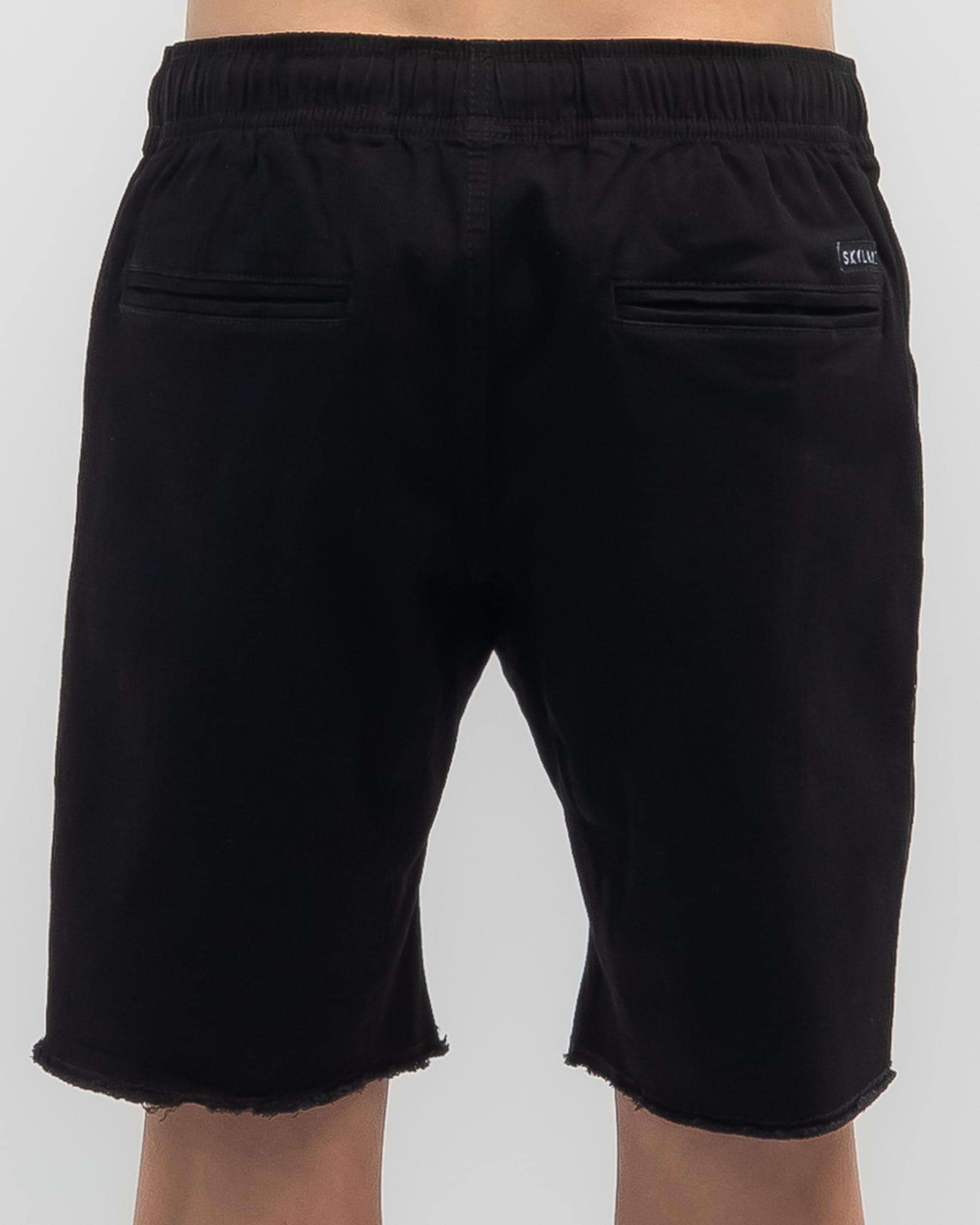 Skylark Boys' Royal Mully Shorts In Solid Black - Fast Shipping & Easy ...