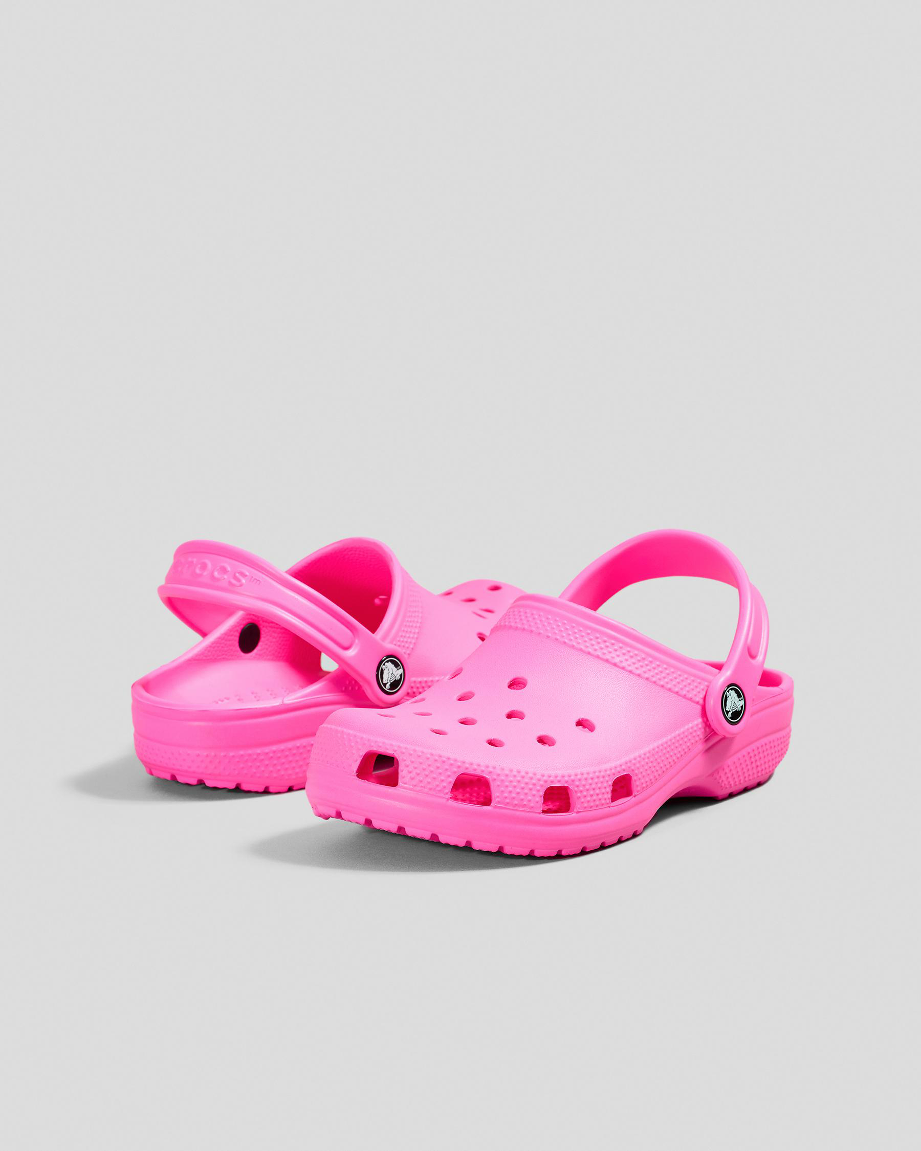 Shop Crocs Kids' Classic Clogs In Pink Crush Fast Shipping & Easy
