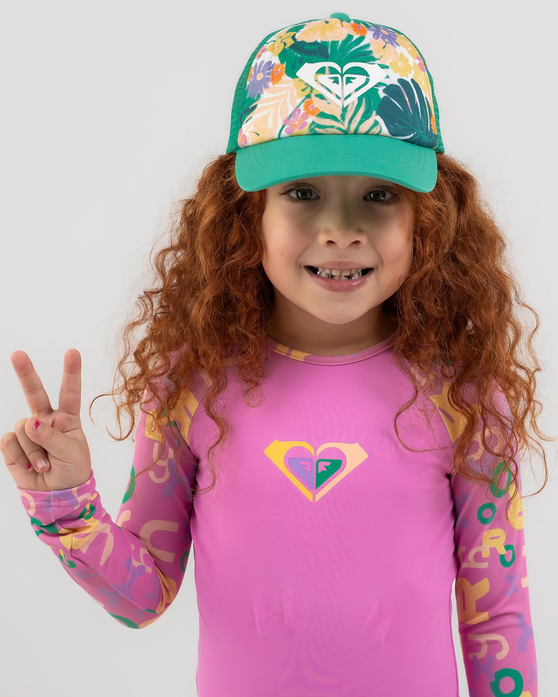 Roxy Toddlers' Sweet Emotion Trucker Cap In Mint Tropical Trails - FREE*  Shipping & Easy Returns - City Beach United States