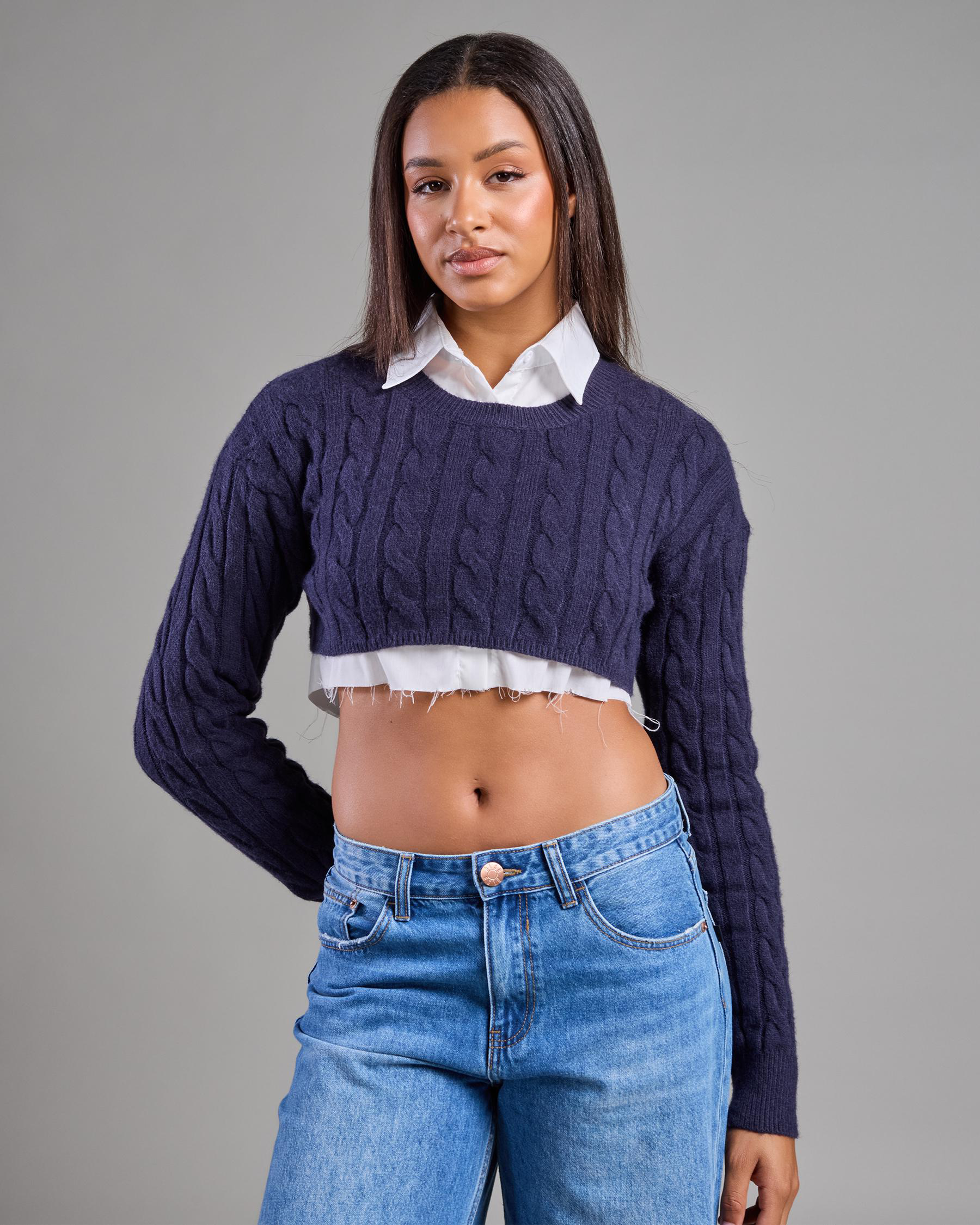 Oxford Layered Cable Knit Jumper