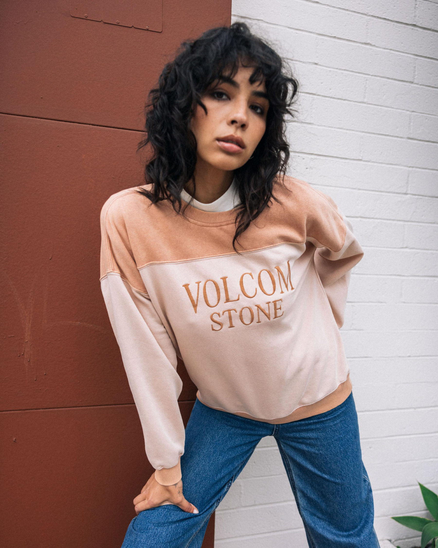 Stone Blocked Crewneck Sweatshirt