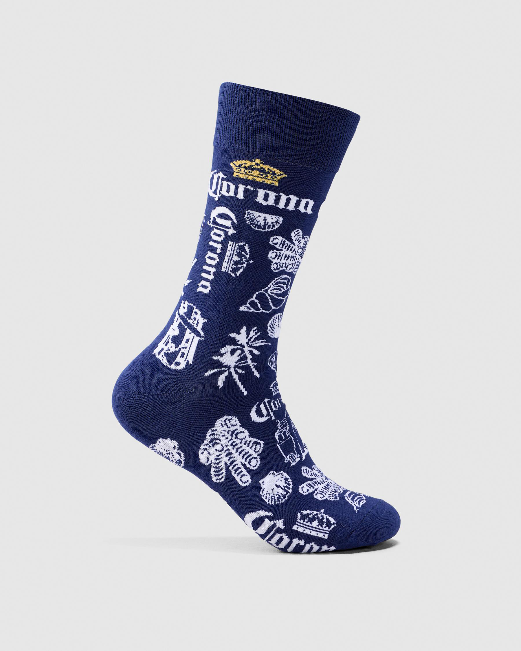 Corona Outline Organic Cotton Socks