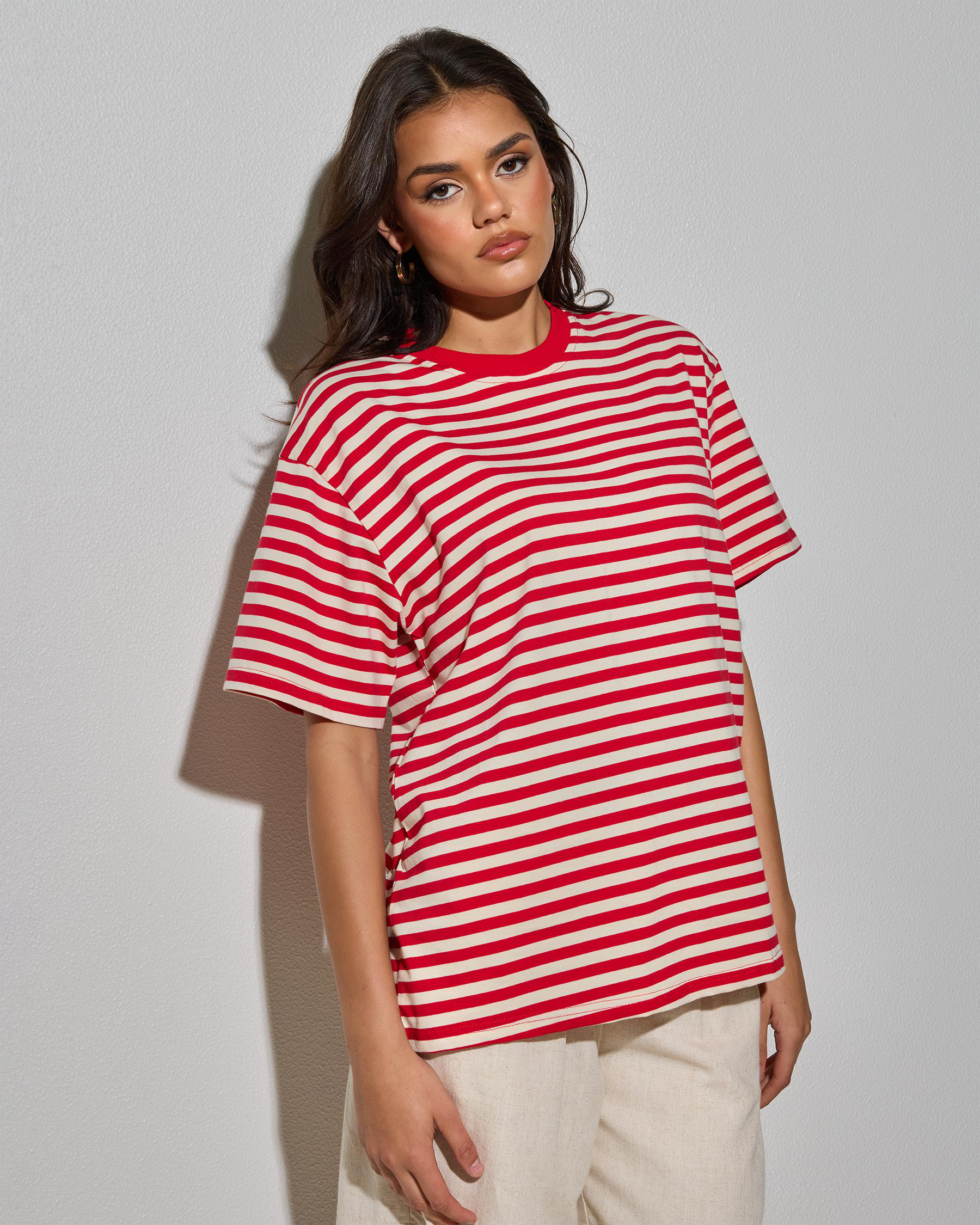 Elodie Stripe Oversized T Shirt