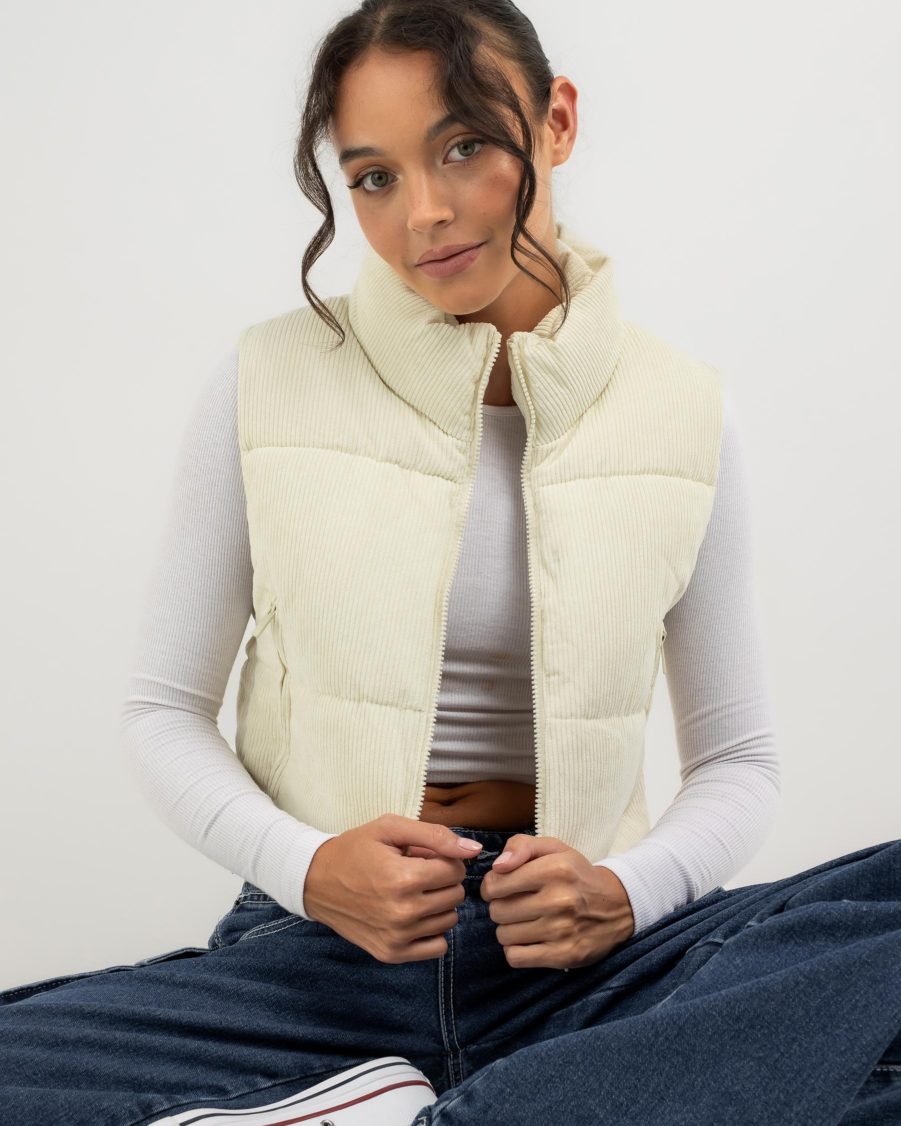 Icy Cord Puffer Vest