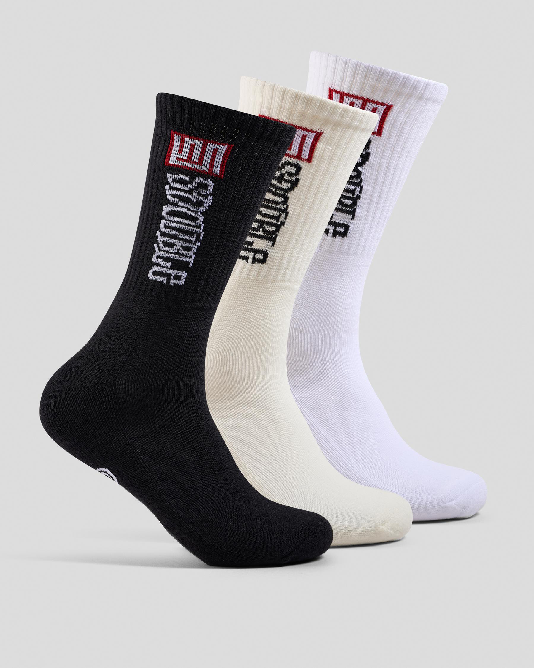 S Cube Mid Block Socks 3 Pack