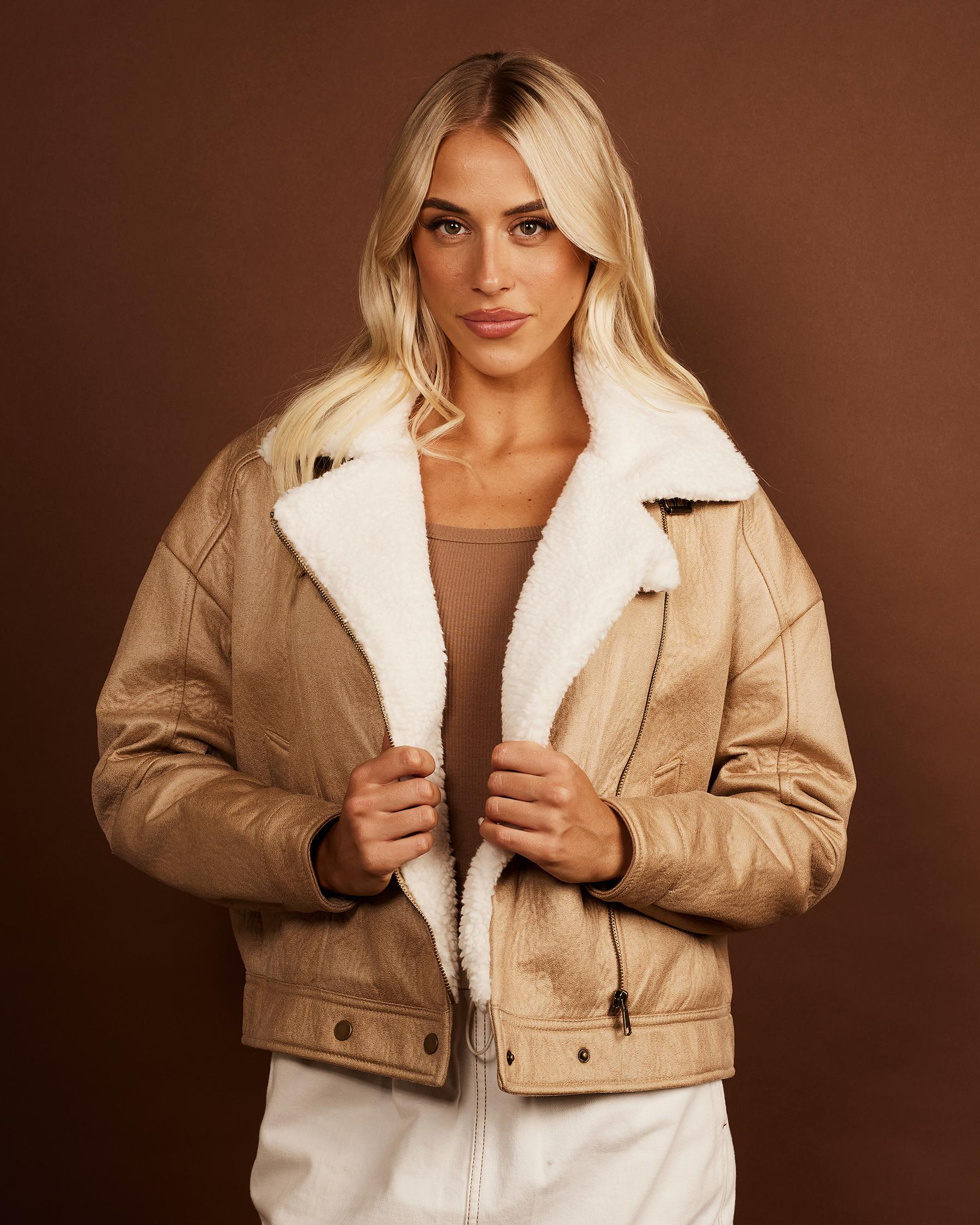 Frenchy Faux Leather Jacket