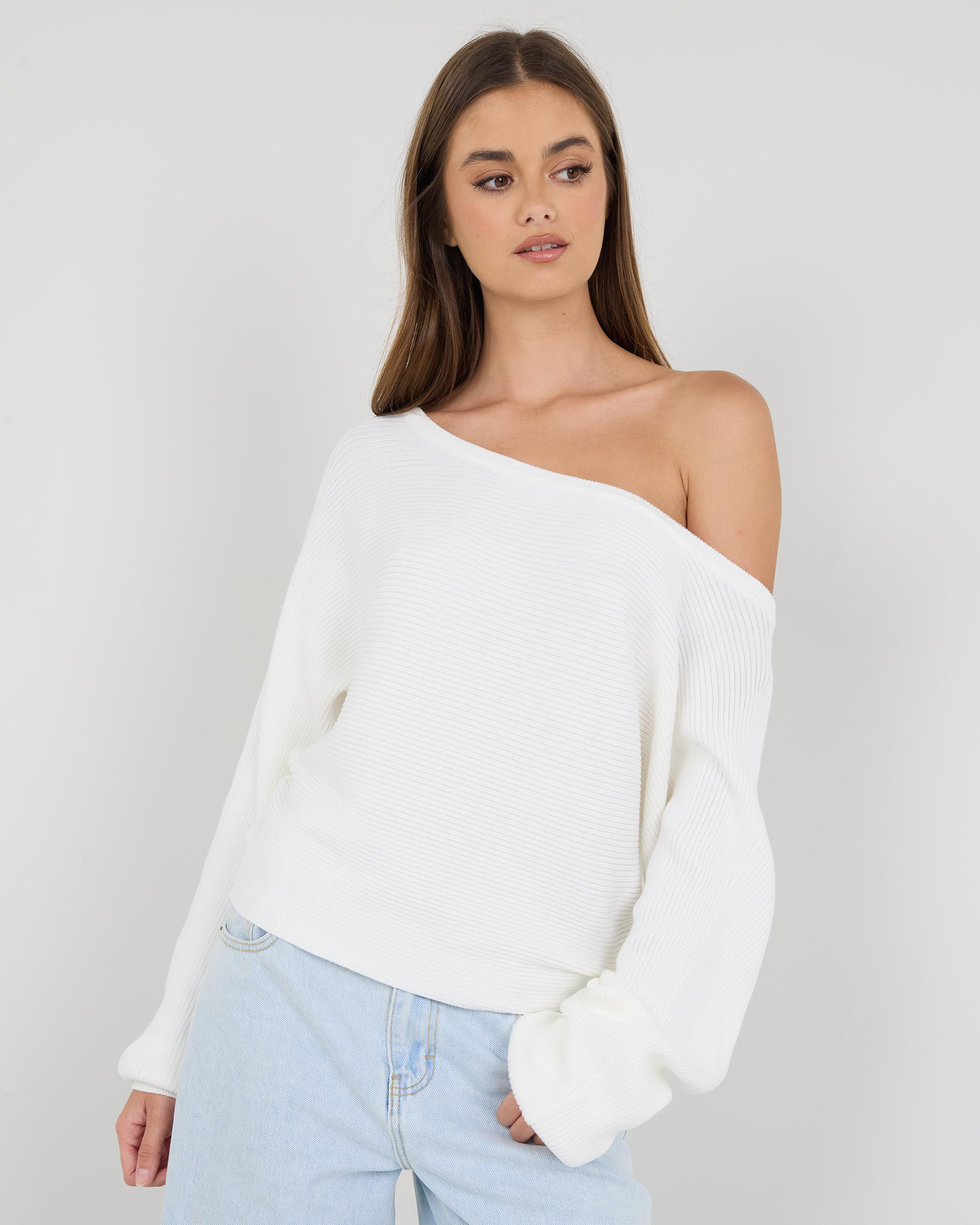 Ophelia Off Shoulder Knit Jumper