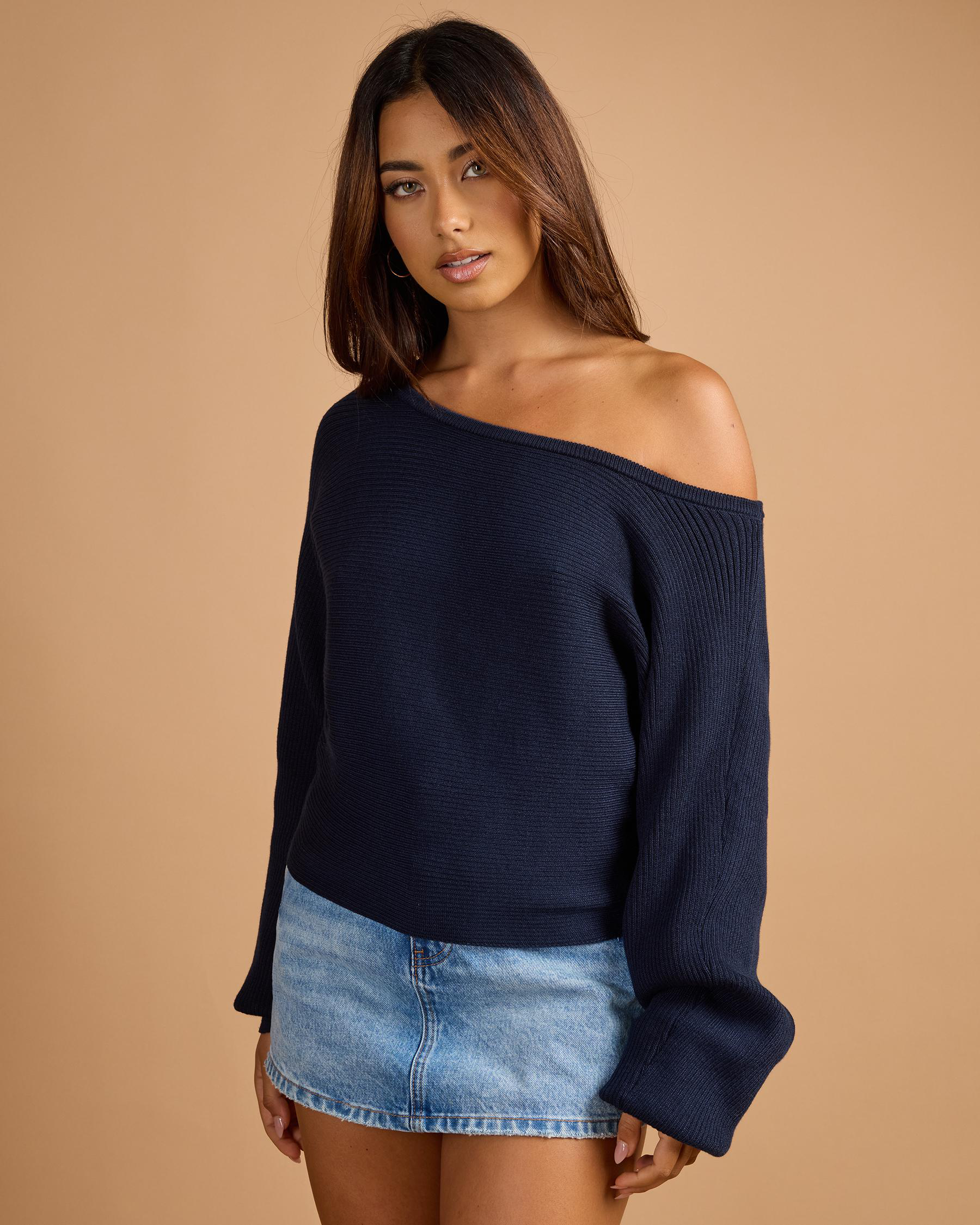 Ophelia Off Shoulder Knit Jumper