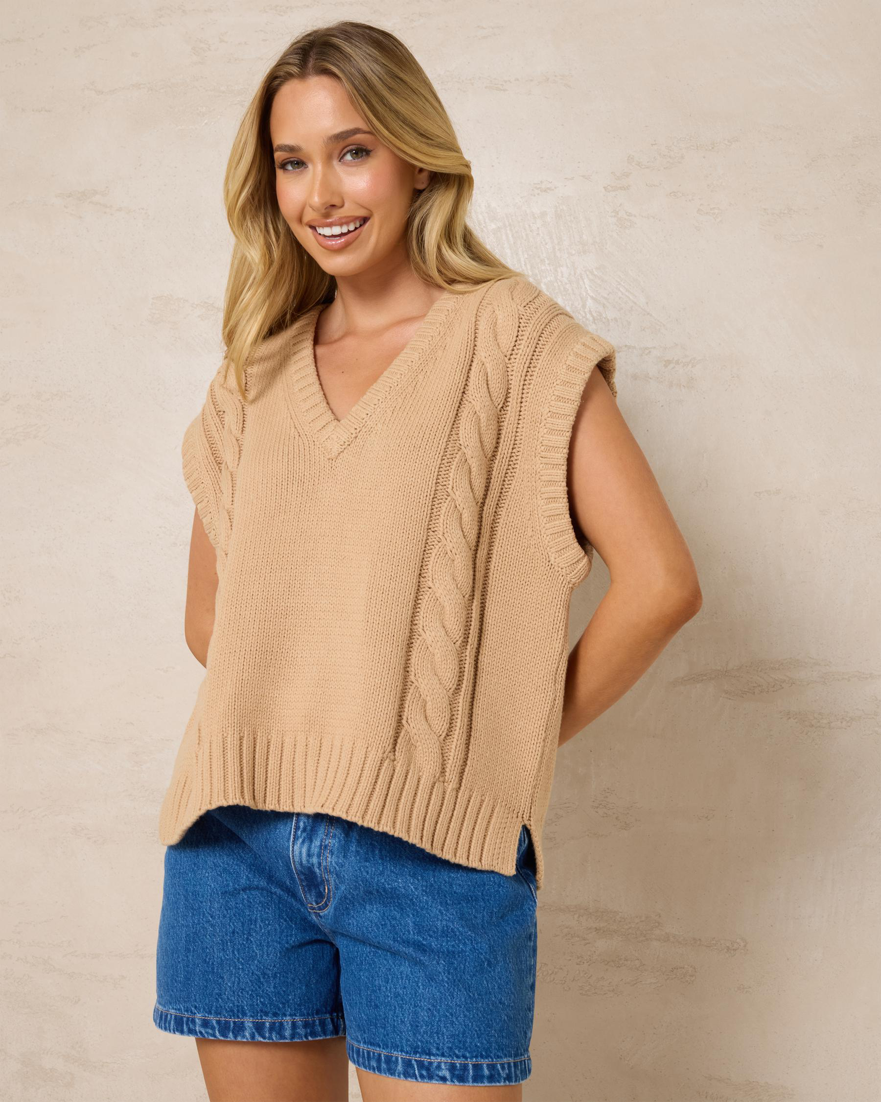 Finley Cable Knit Vest