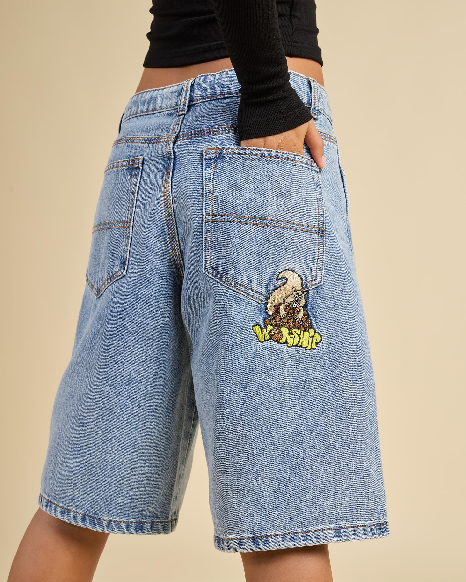 Going Nuts Big Baggy Denim Shorts