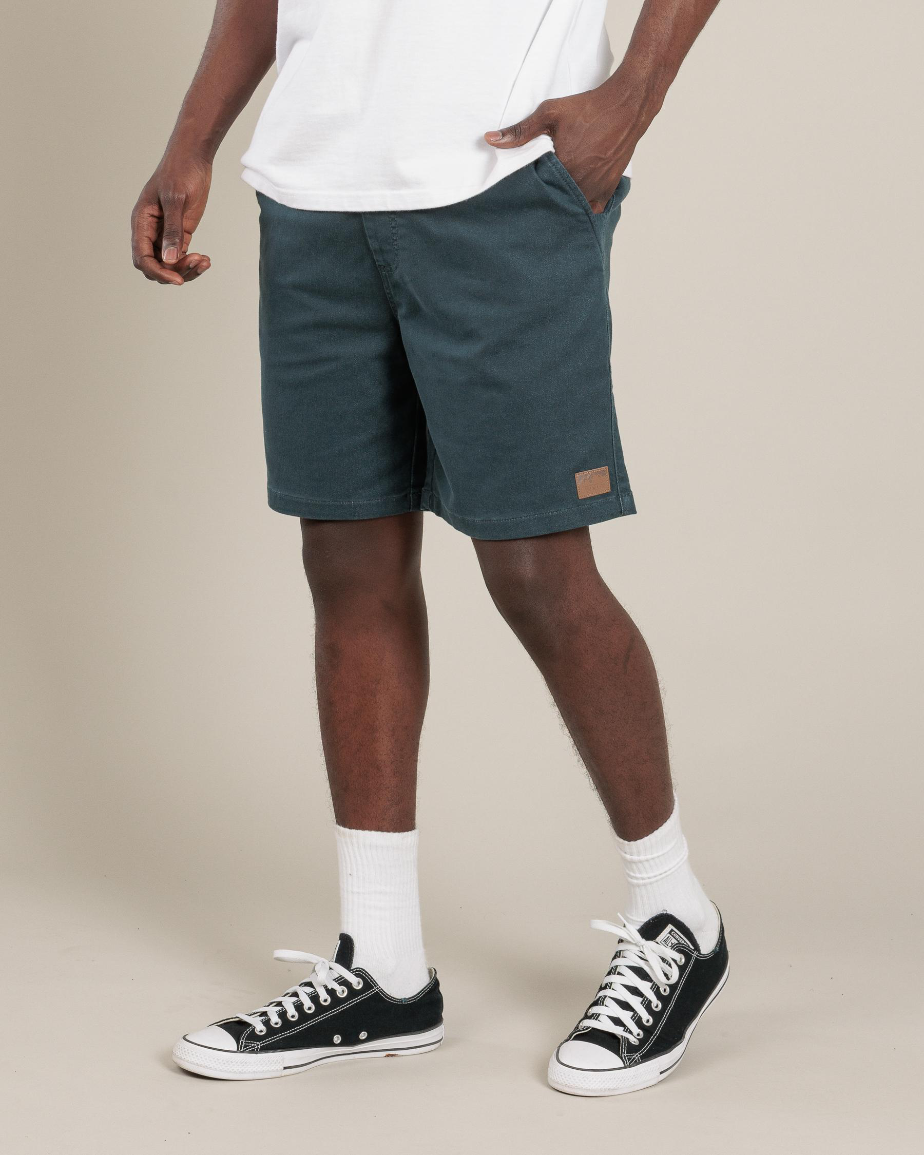 Division Elastic Waist Shorts