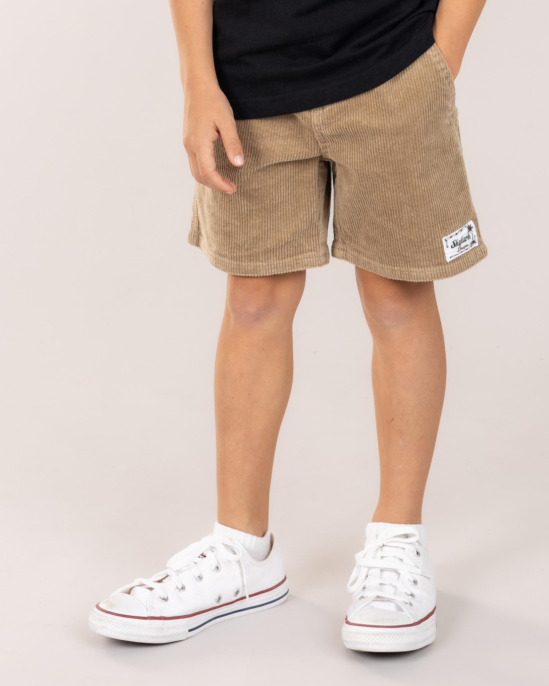 Cord Elastic Waist Shorts