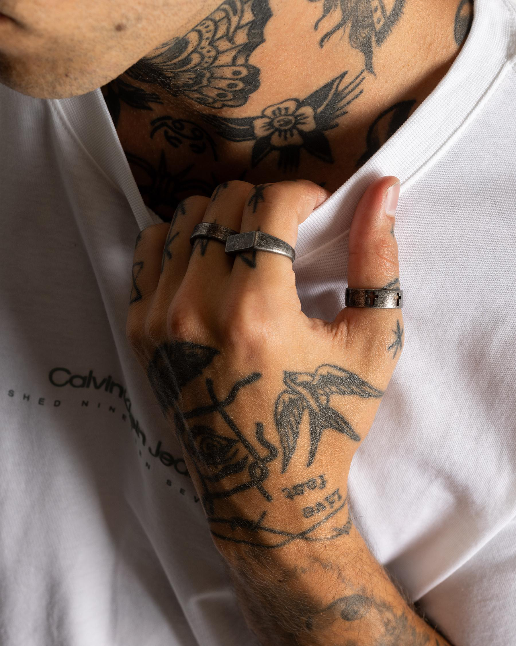 Gun Metal 3 Pack Rings