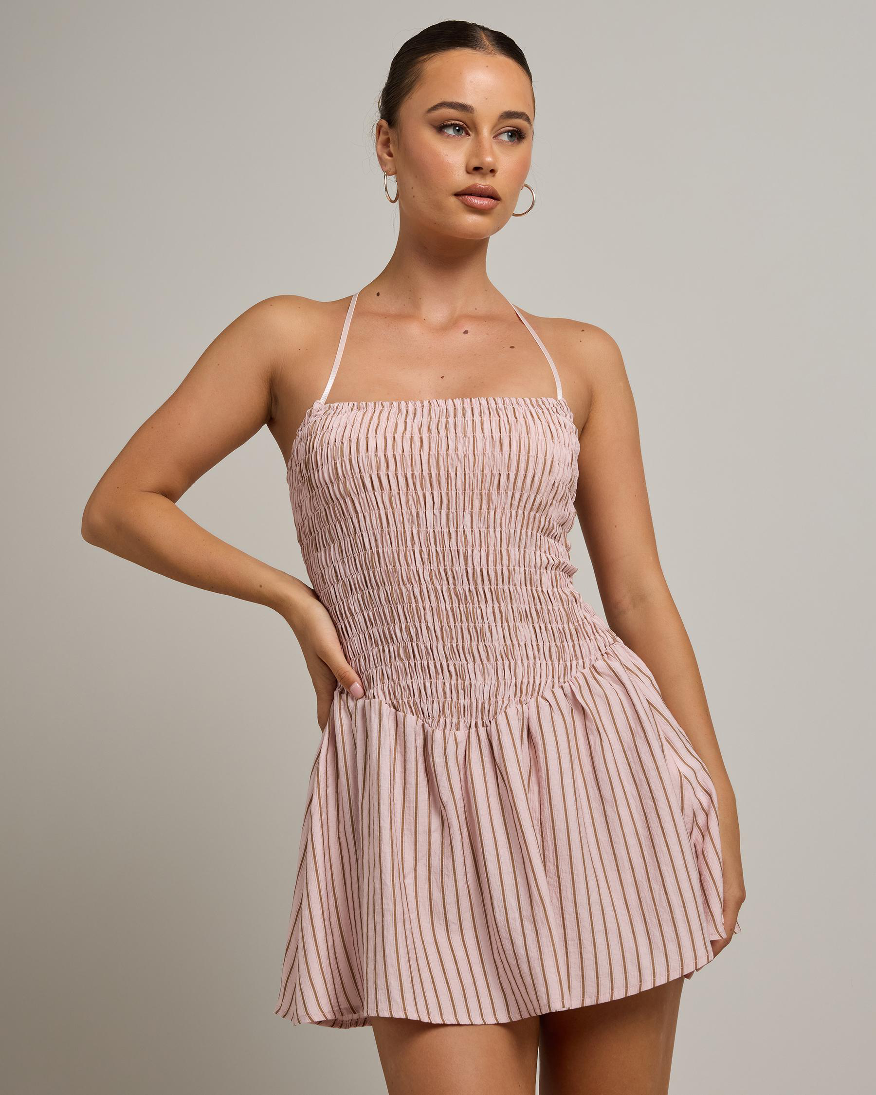 Mimi Smocked Stripe Mini Dress