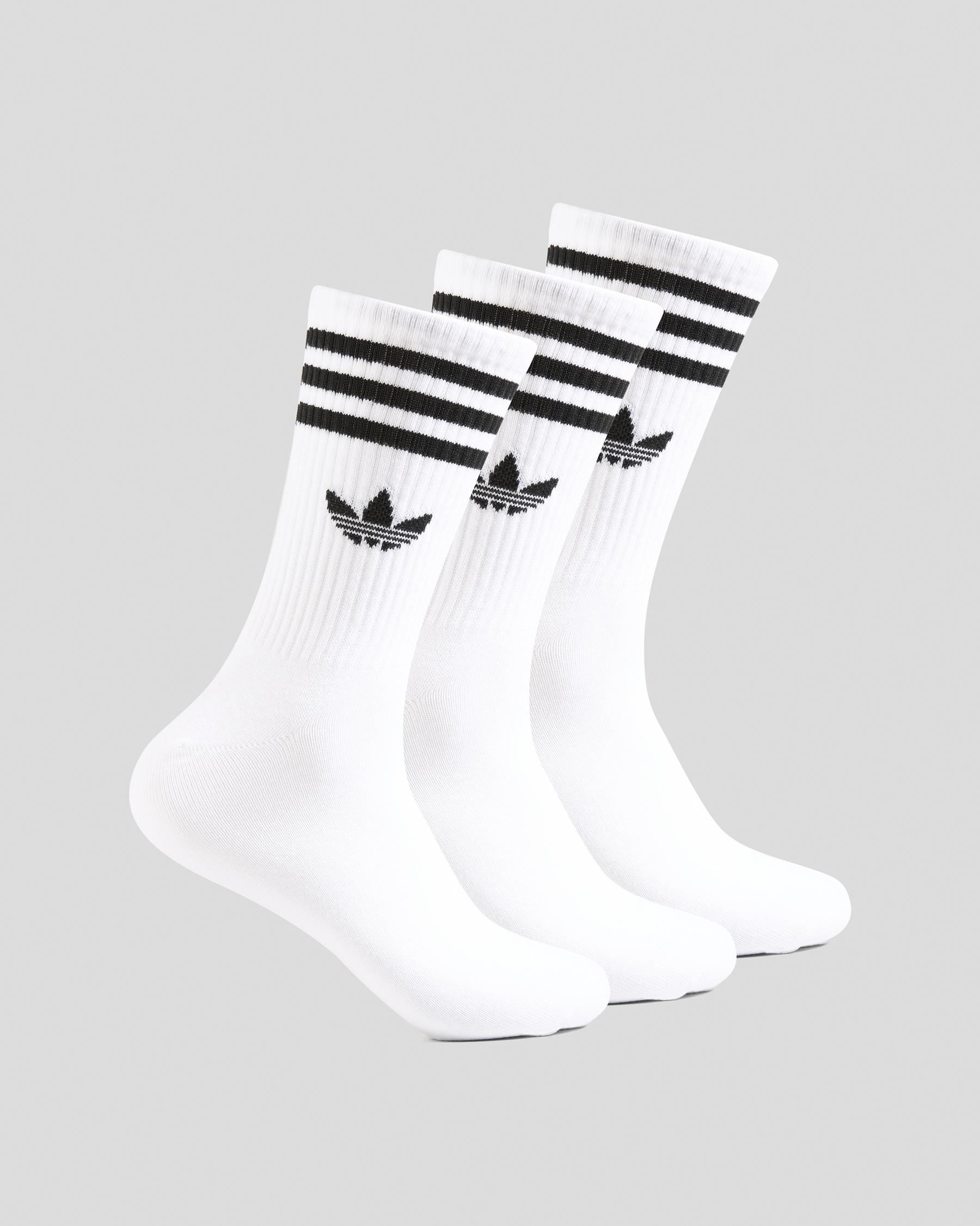 3 Stripe Crew Socks 3 Pack