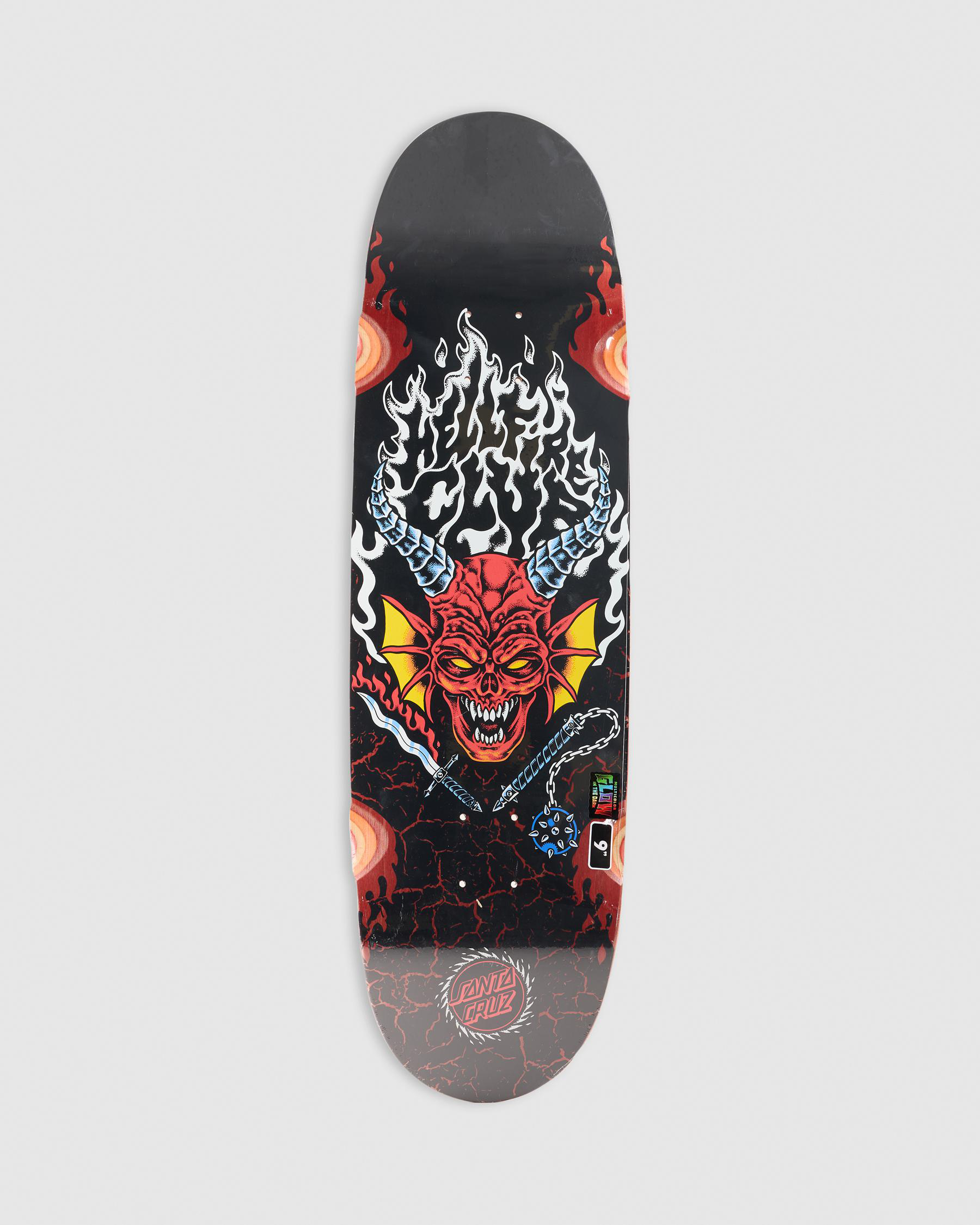 Stranger Things Hellfire Club Flames 9" Skateboard Deck