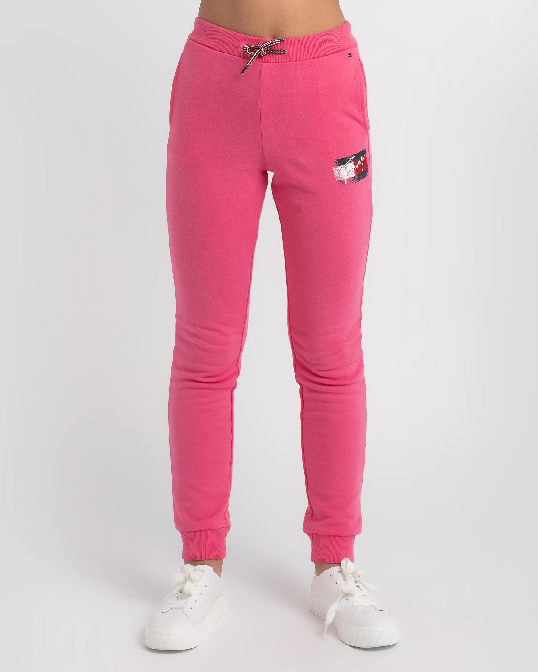 Flag Print Track Pants