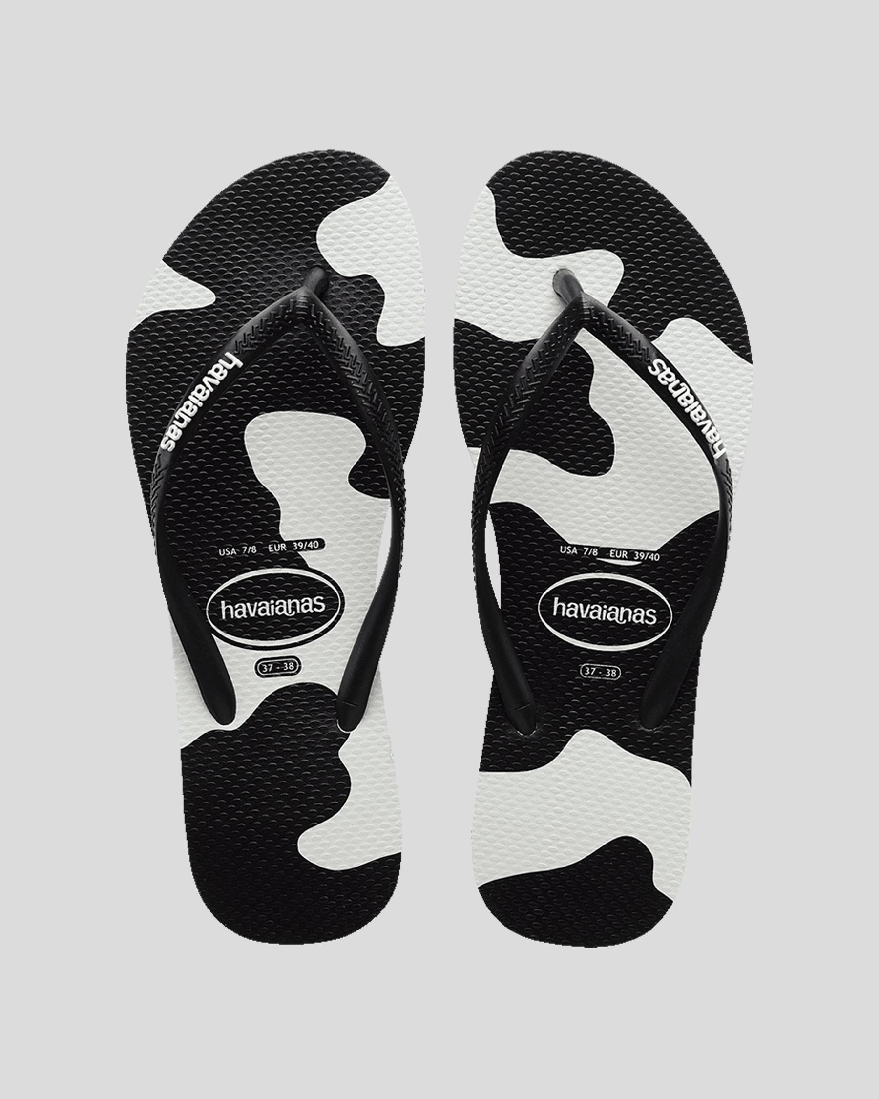 Kids' Slim Print Moo Moo Thongs