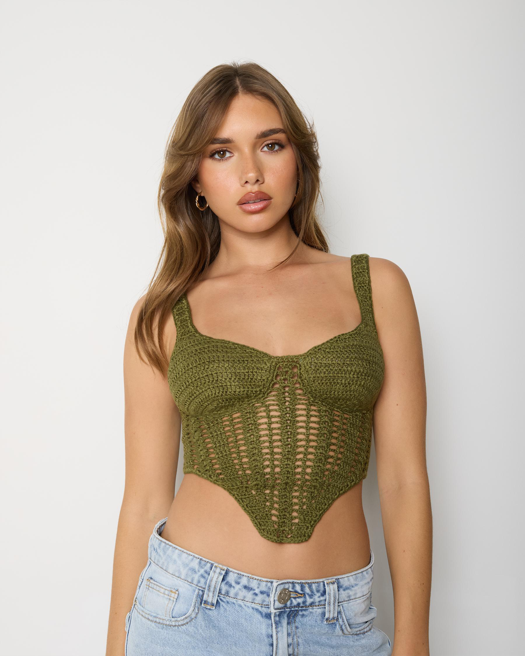 Celine Crochet Corset Top