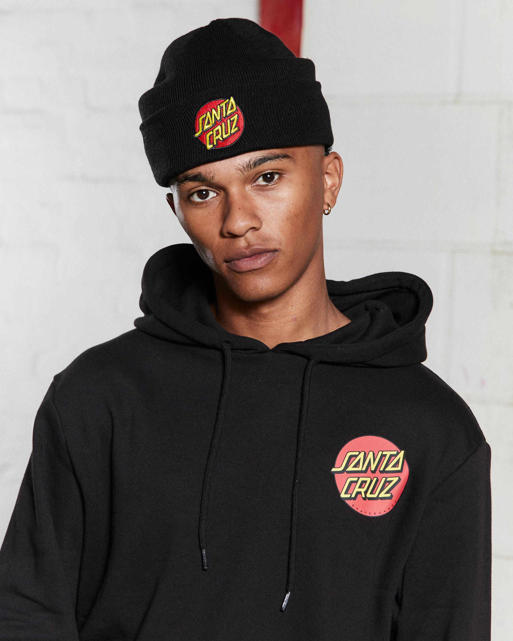 Classic Dot Patch Cuff Beanie