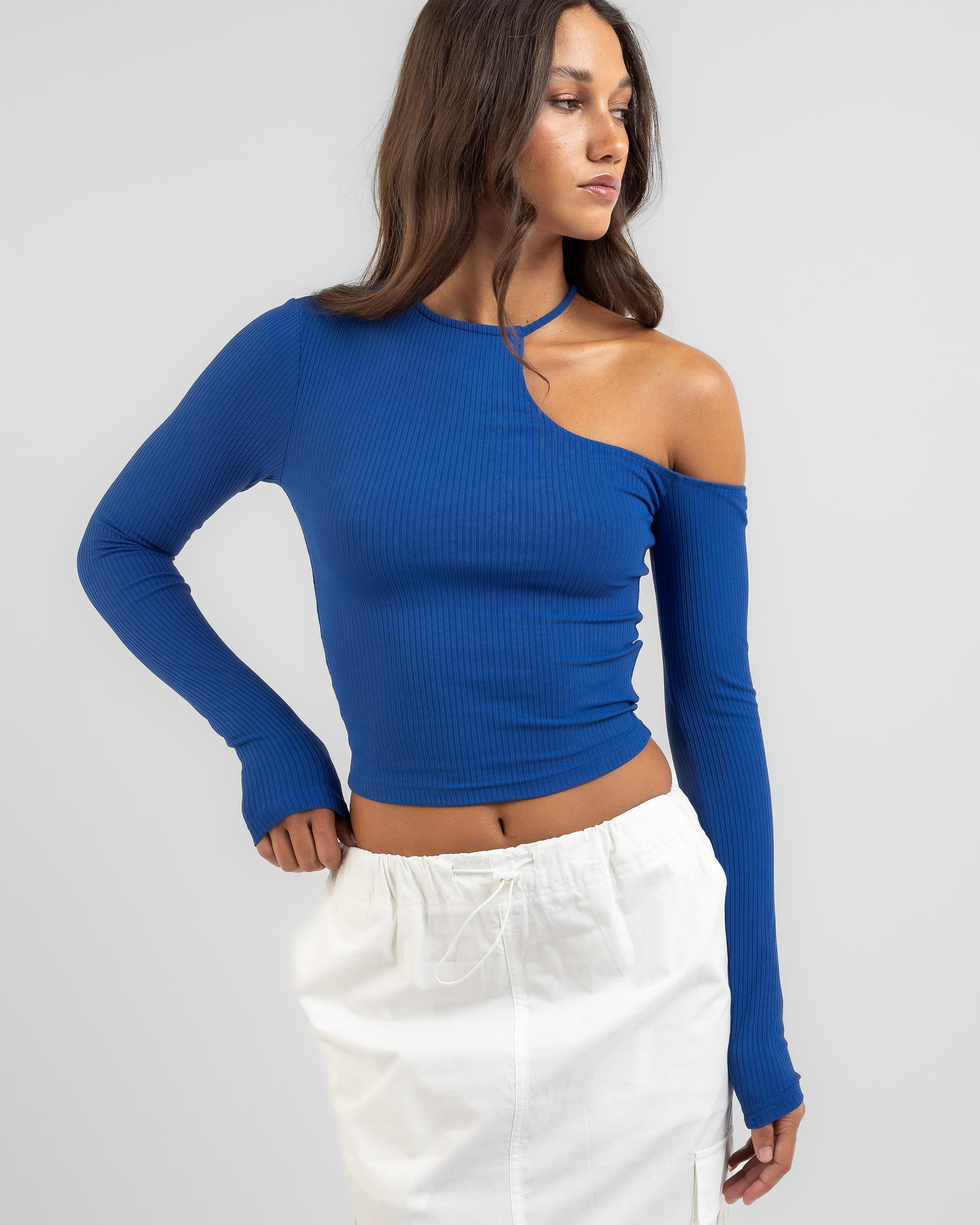 Carmen Cut Out Long Sleeve Top