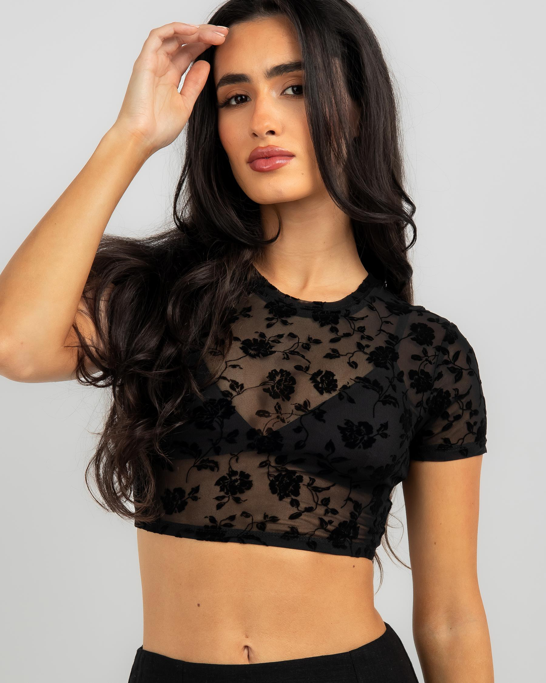 Duke Mesh Ultra Crop Baby Tee