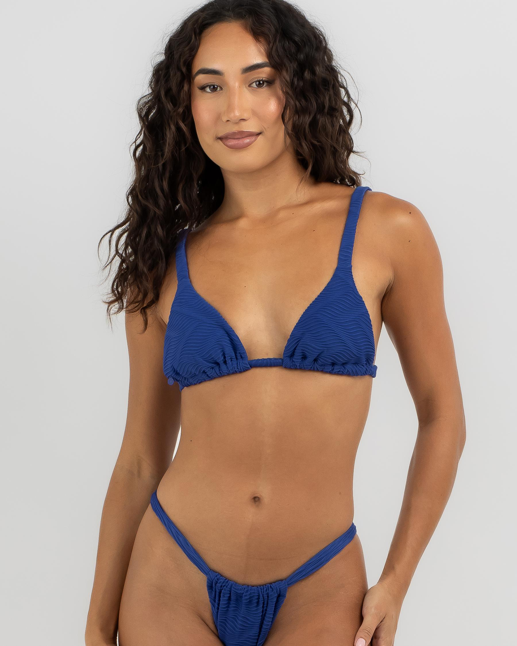 Castaway Soft Strap Sliding Triangle Bikini Top