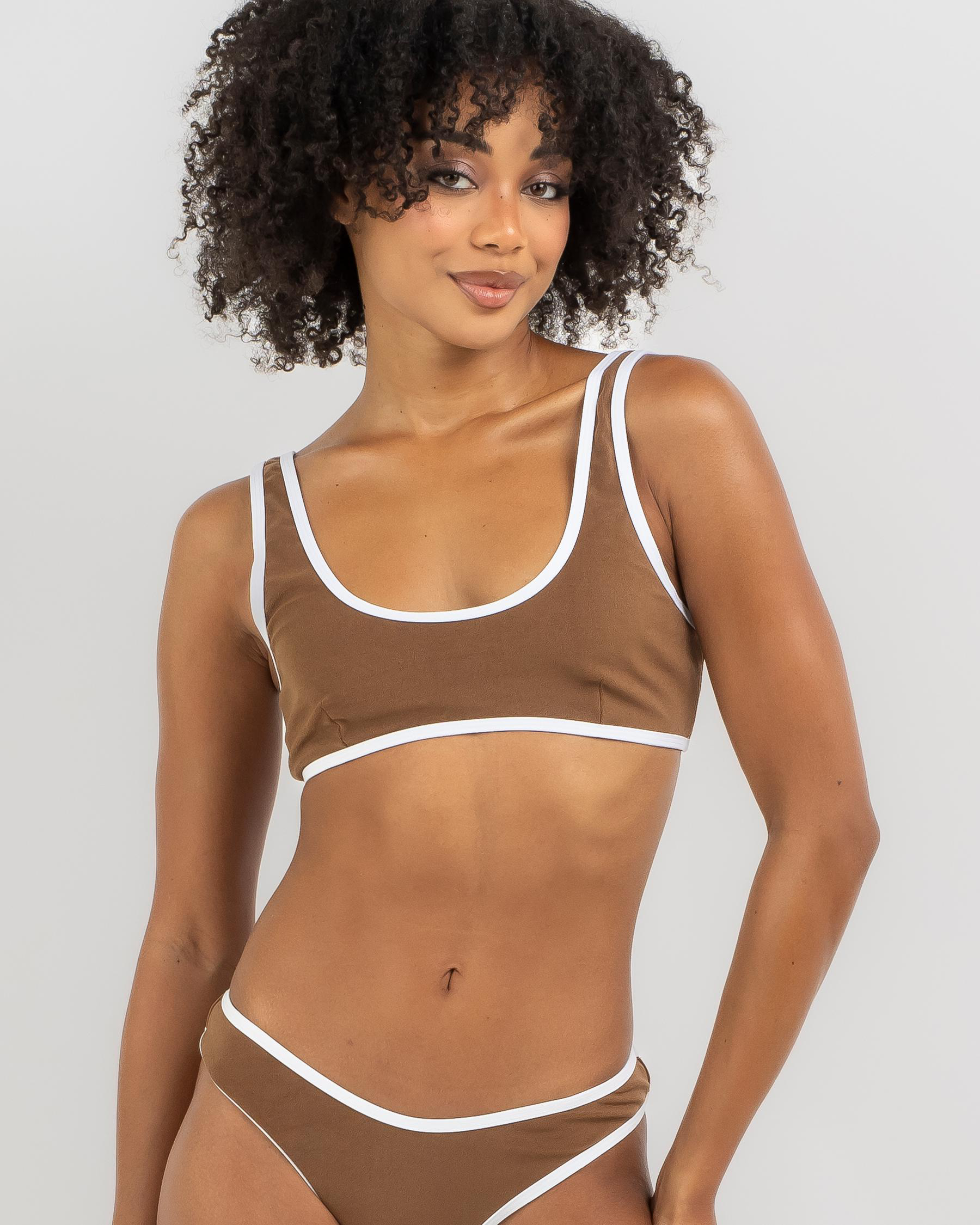 Terry Surf Crop Bikini Top