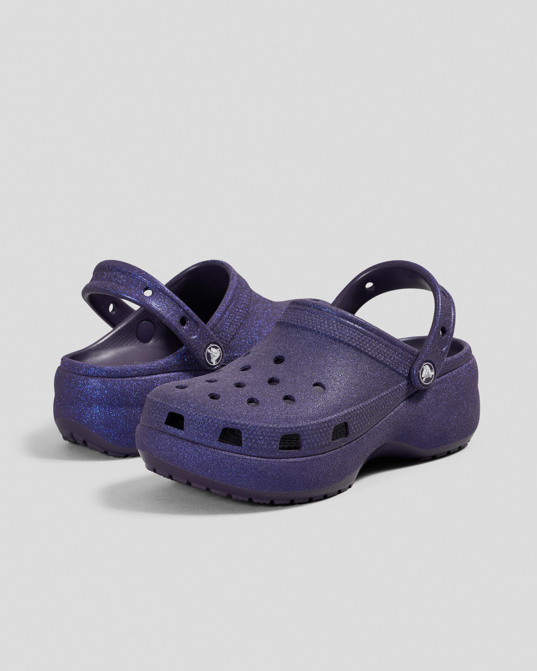 Platform Glitter Clogs