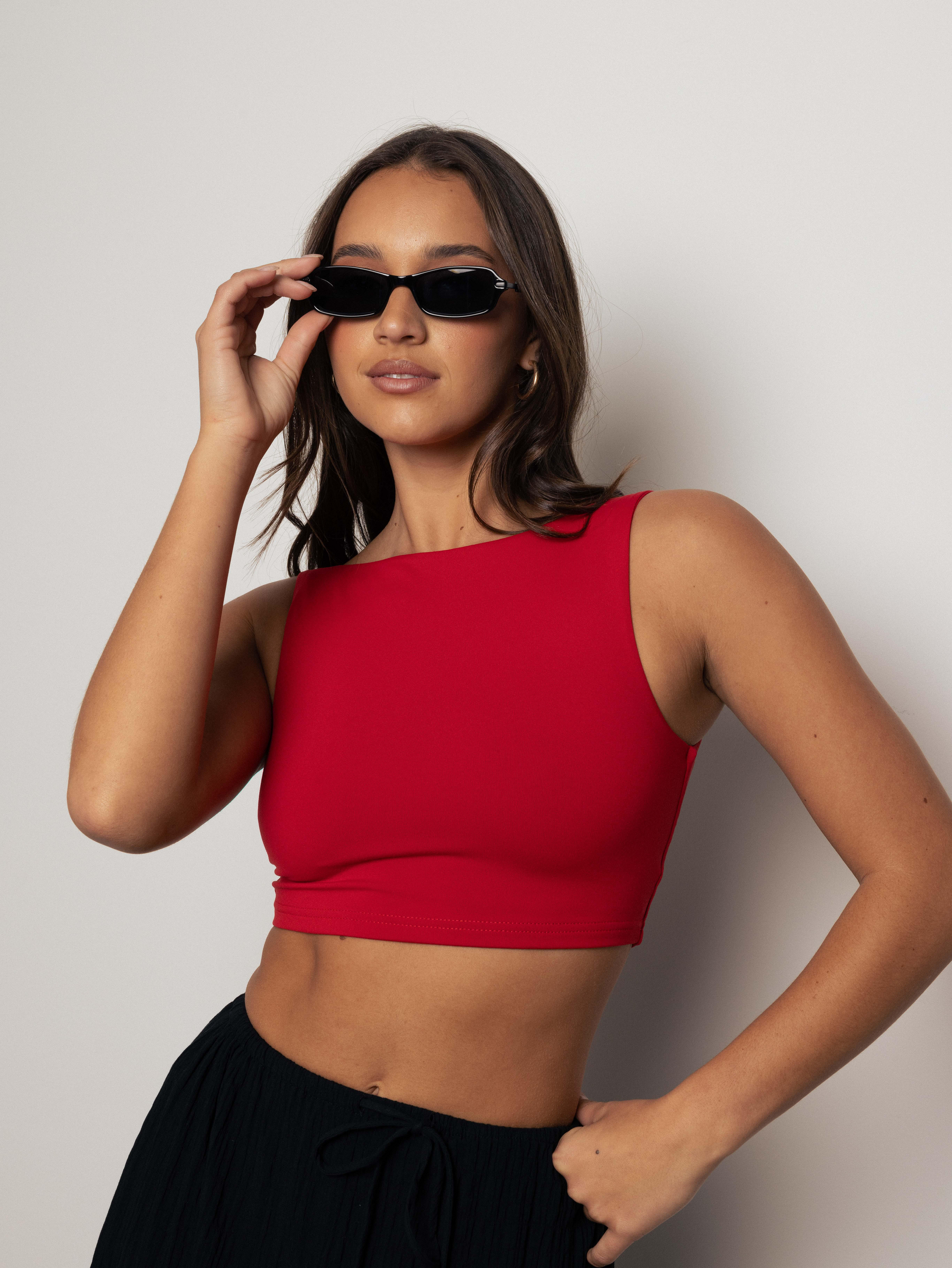 Basic Super Soft Backless Crop Top