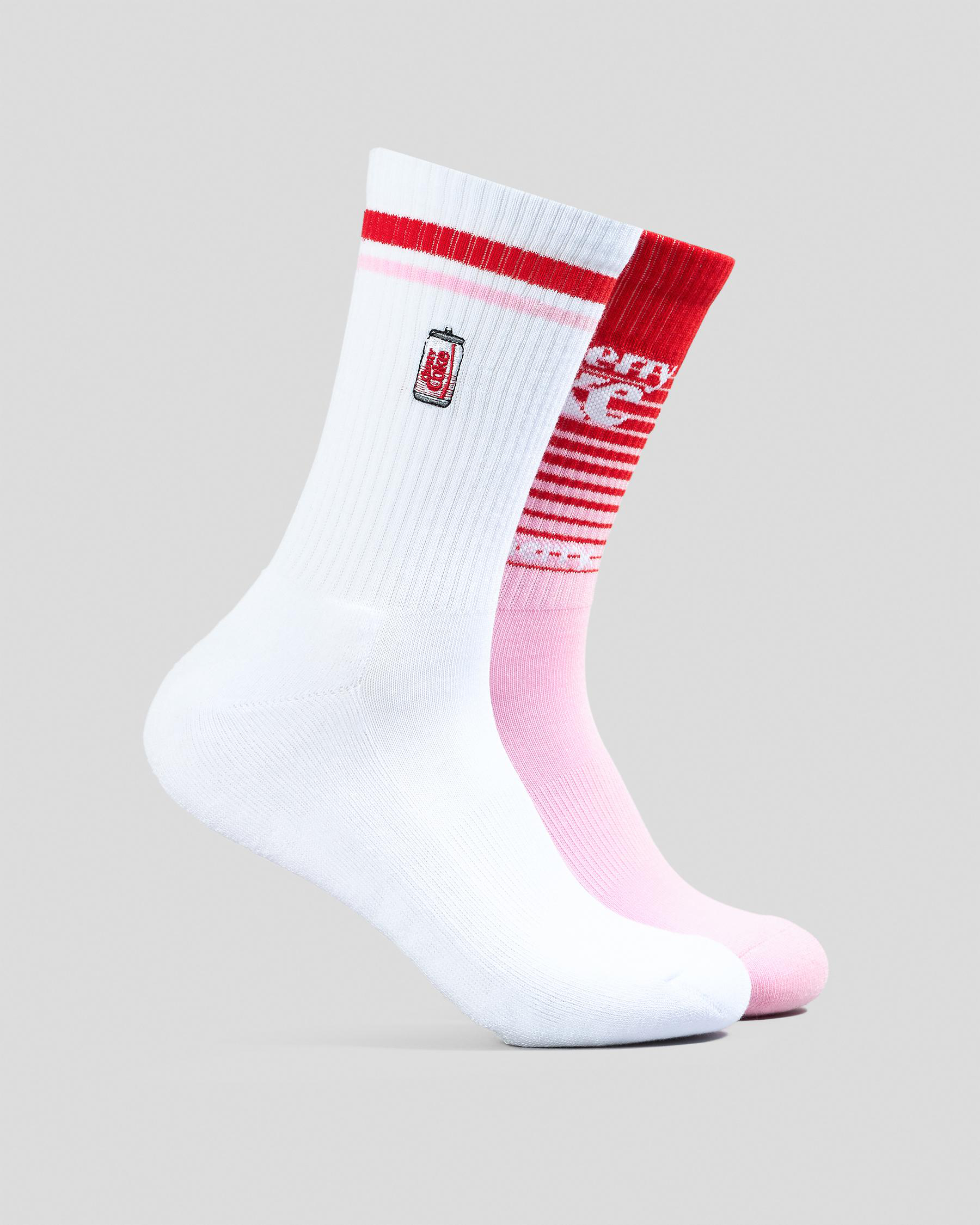 Cherry Coke Micro Sneaker Socks