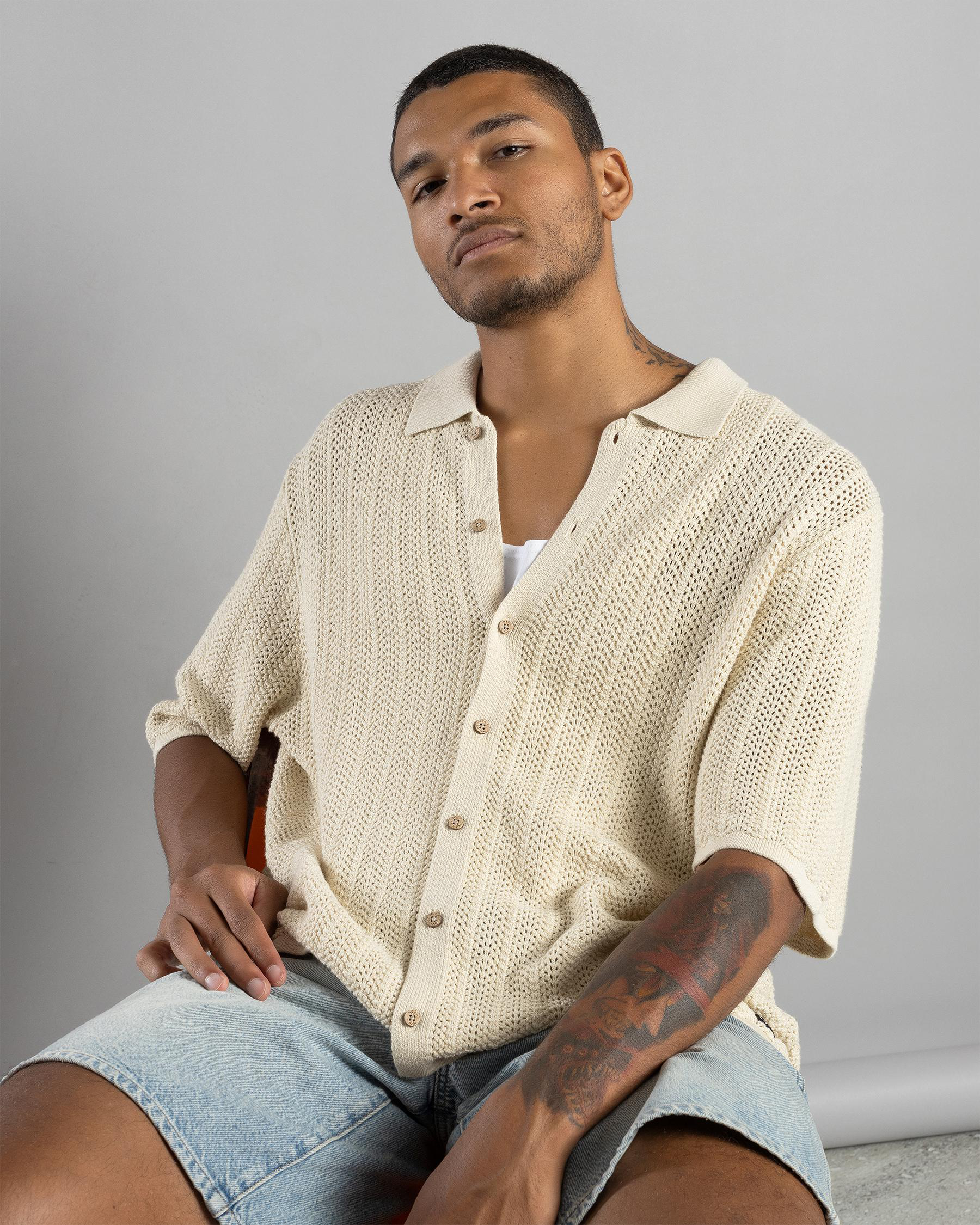 Crochet Short Sleeve Shirt