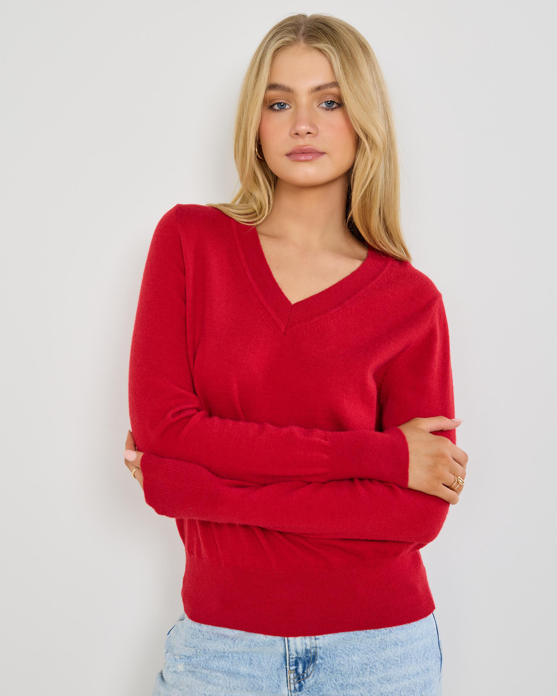 Lydia V Neck Knit Jumper