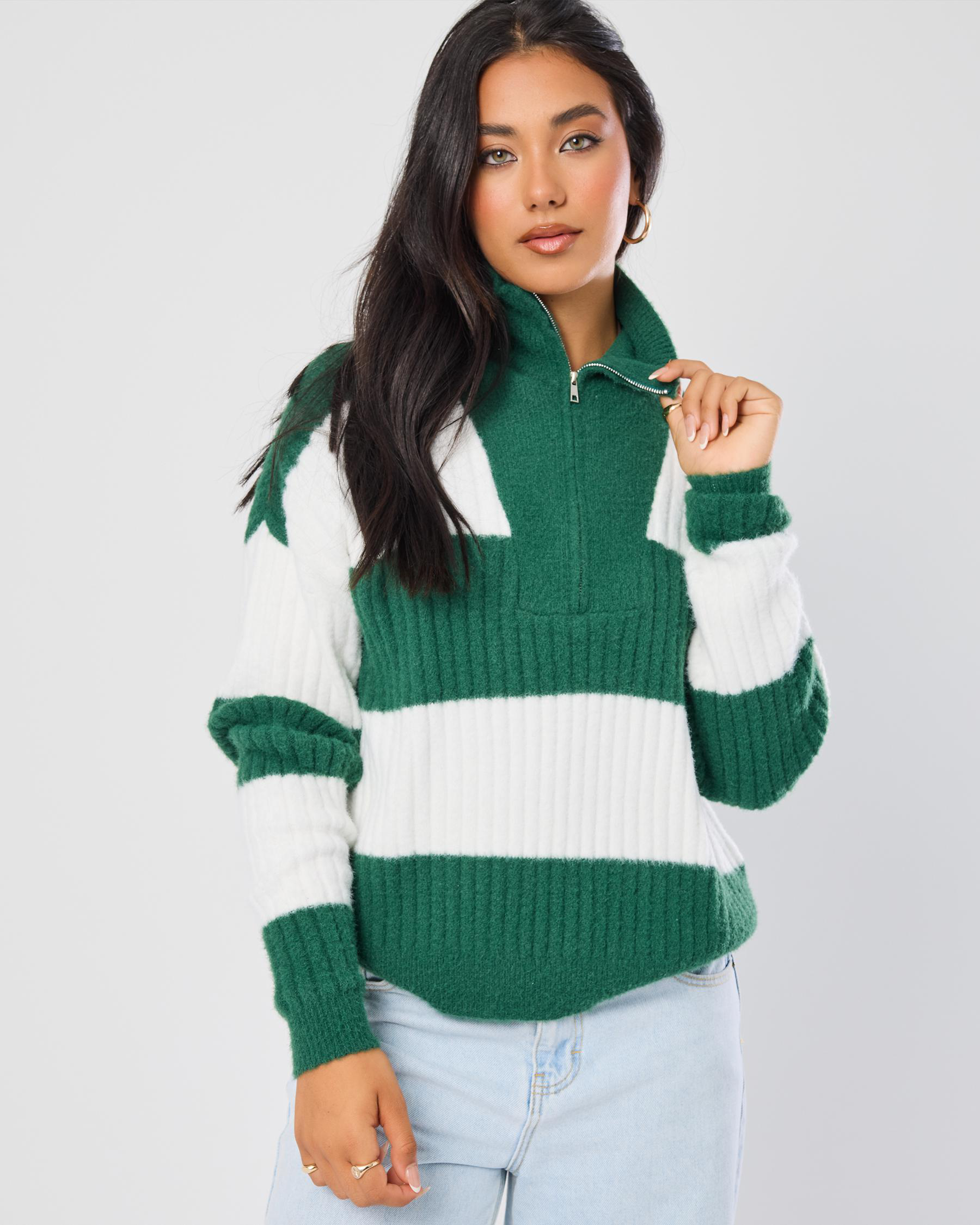 Atlas Half Zip Knit Jumper