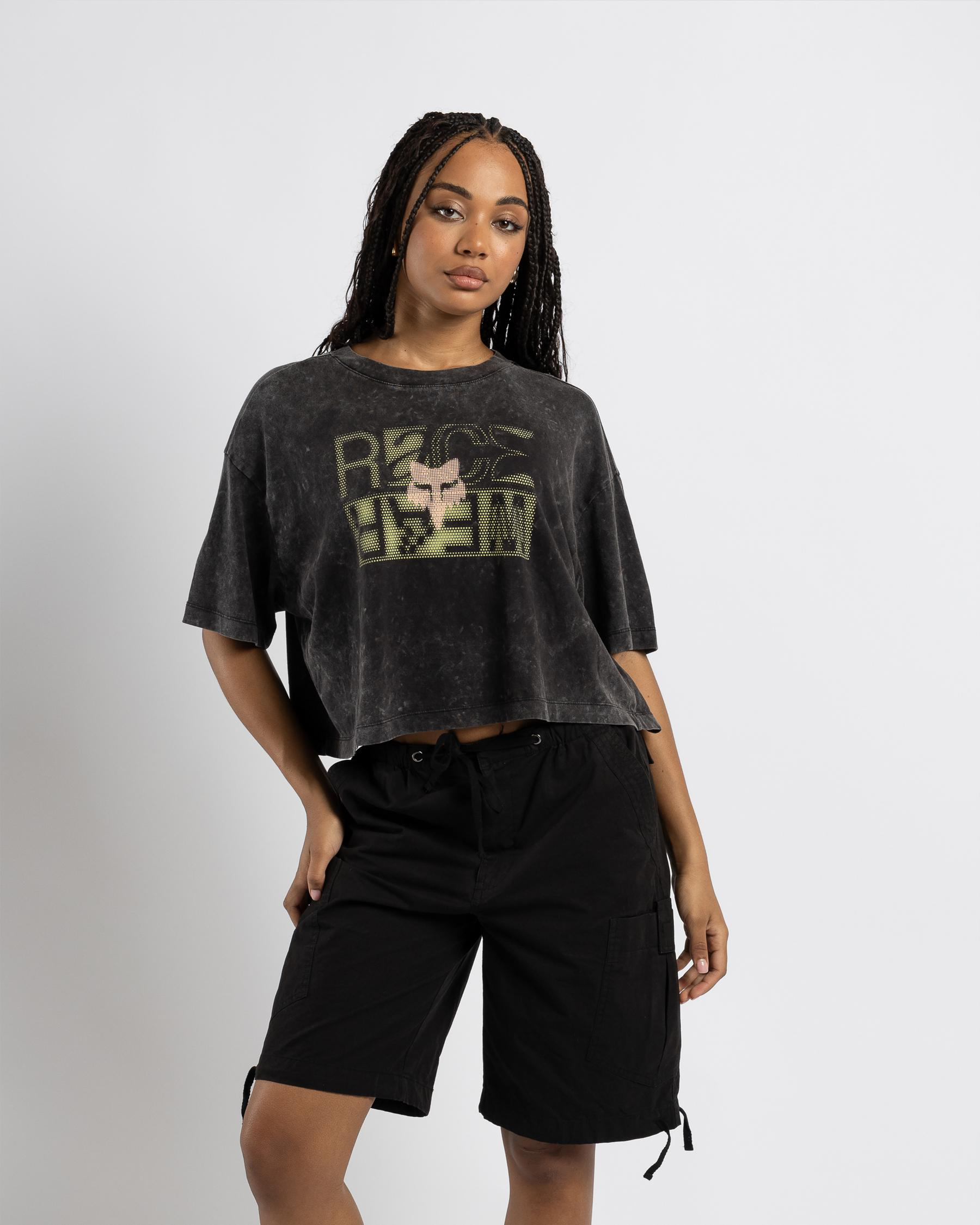 Throttle Oversized Crop T-Shirt