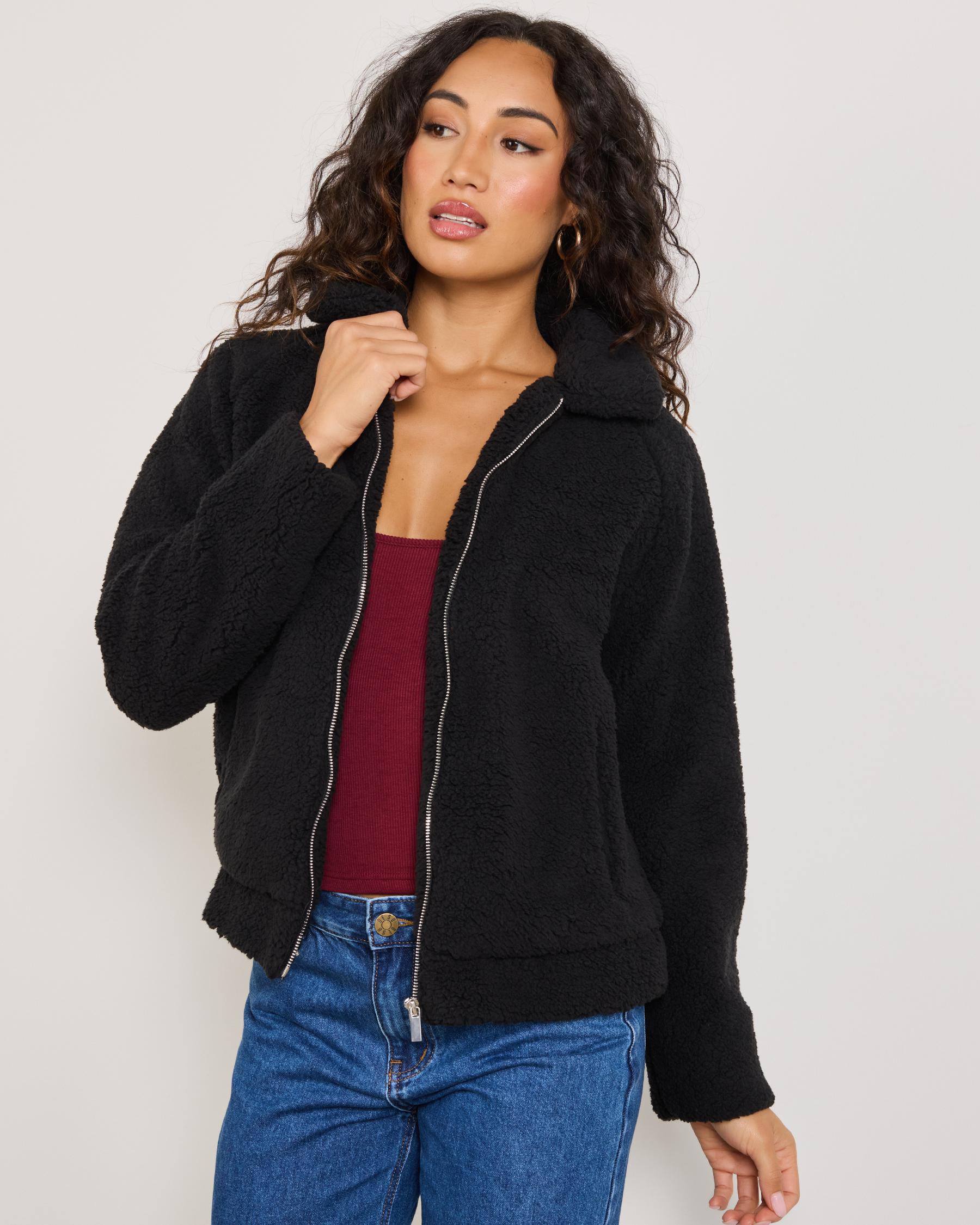 Aria Polar Fleece Bomber Jacket