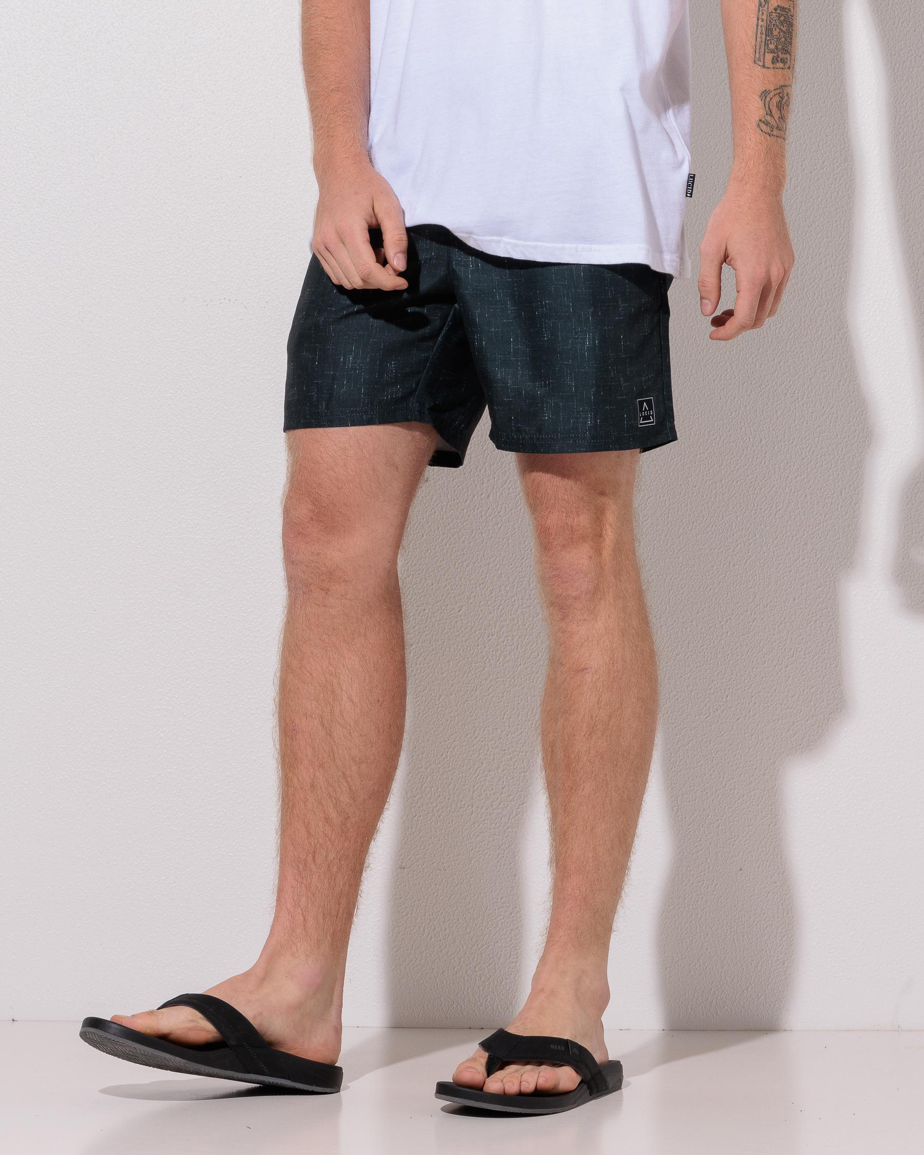 Encrypted Elastic Waist Shorts
