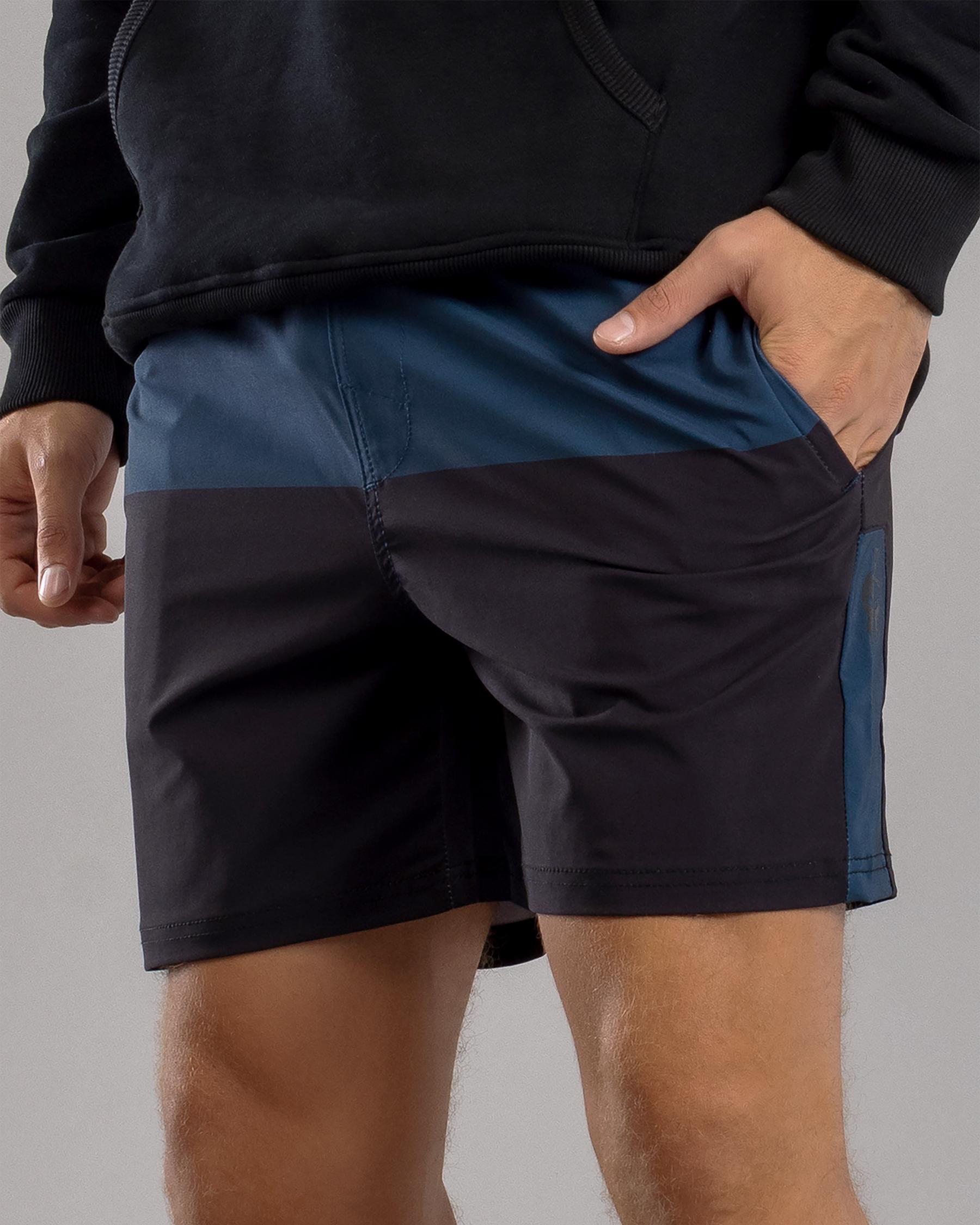 Bicolour Elastic Waist Shorts