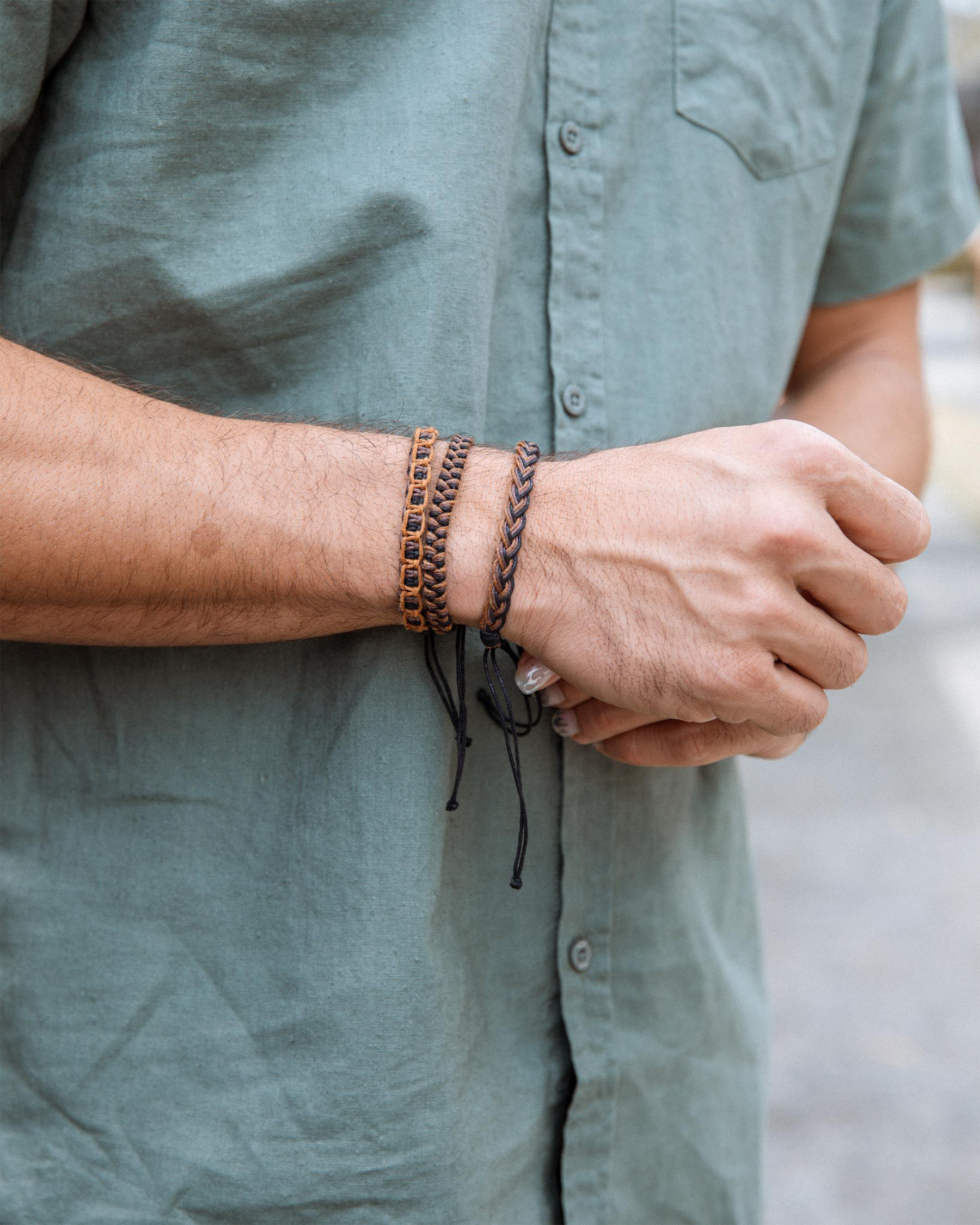 3 Plaited Cord Combo Bracelet Pack