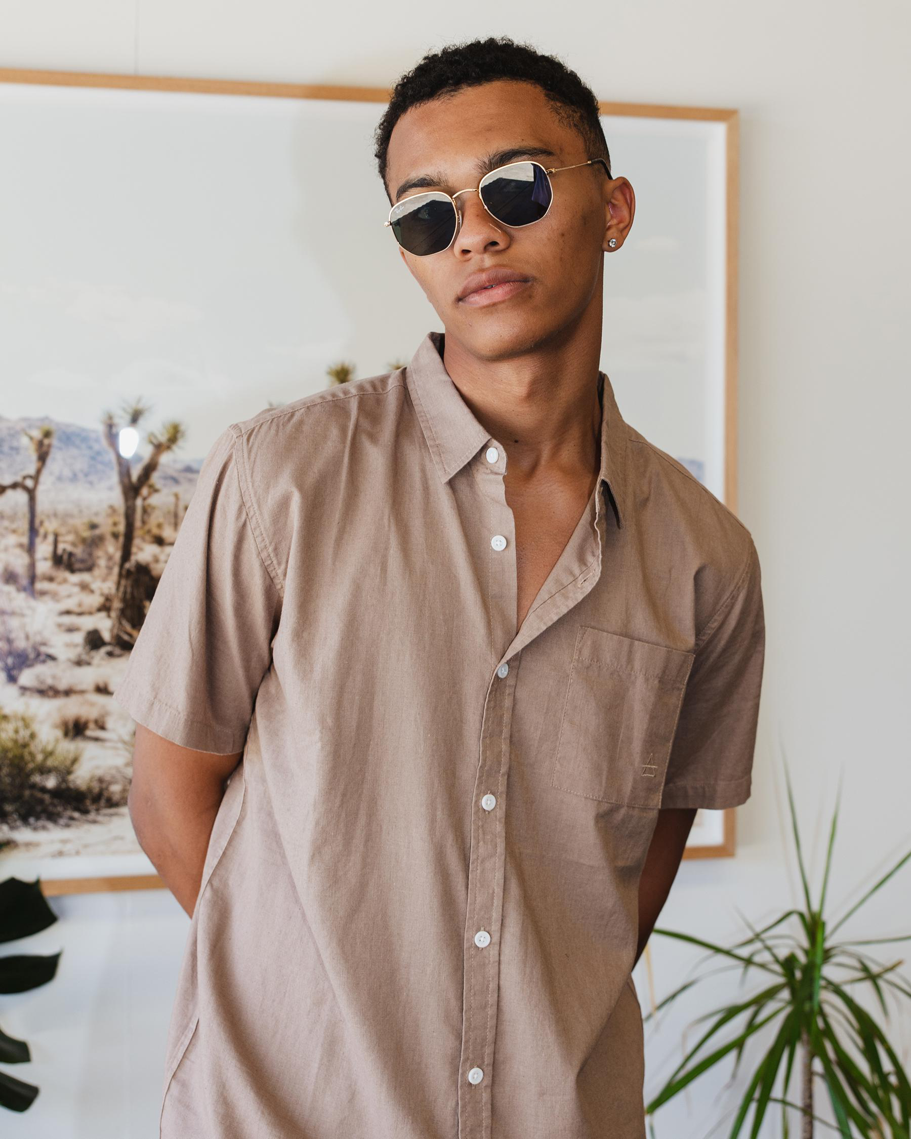 0RB3548N Hexagonal Sunglasses