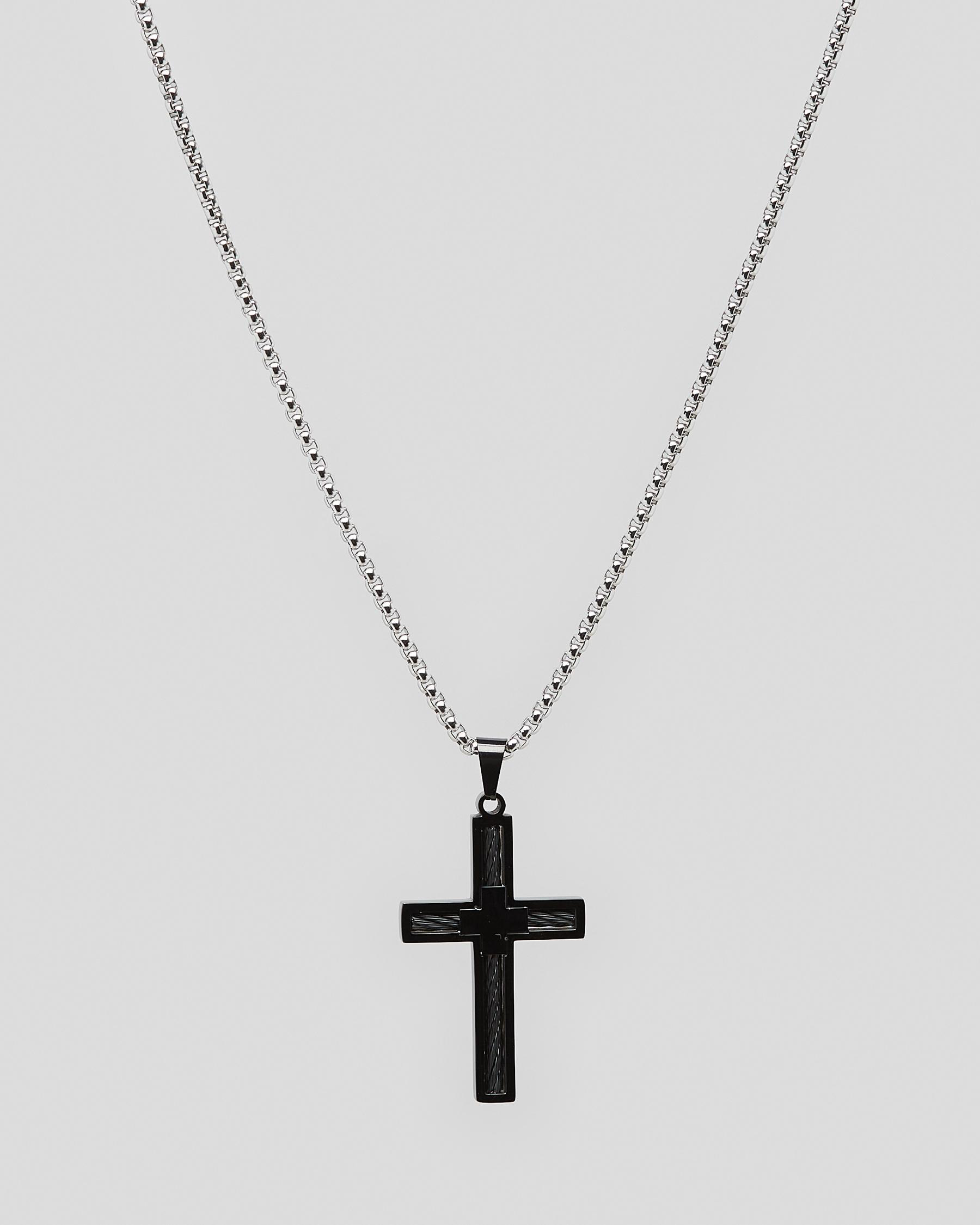 Black Cross Necklace