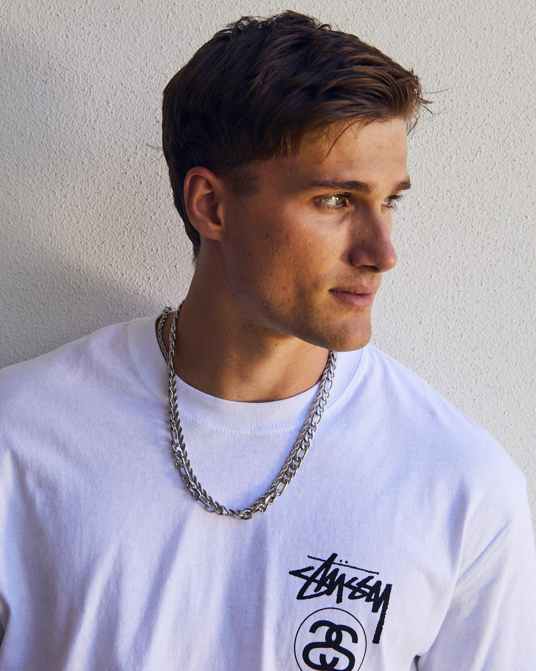 Silver Combo Chain Necklace