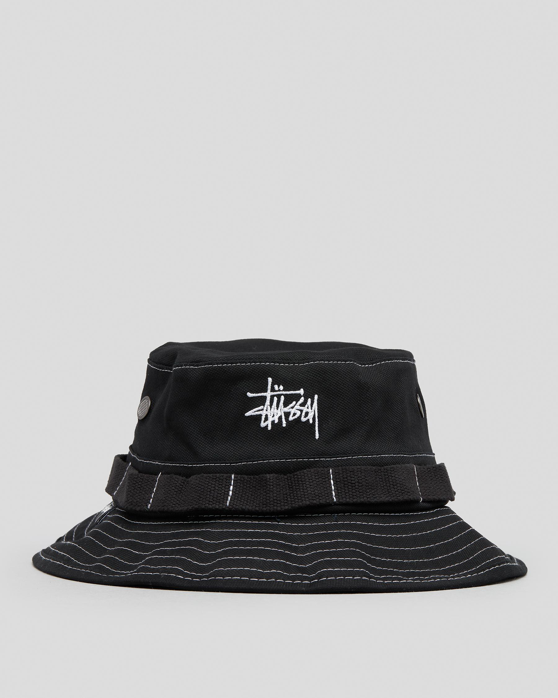 Contrast Topstitch Boonie Bucket Hat